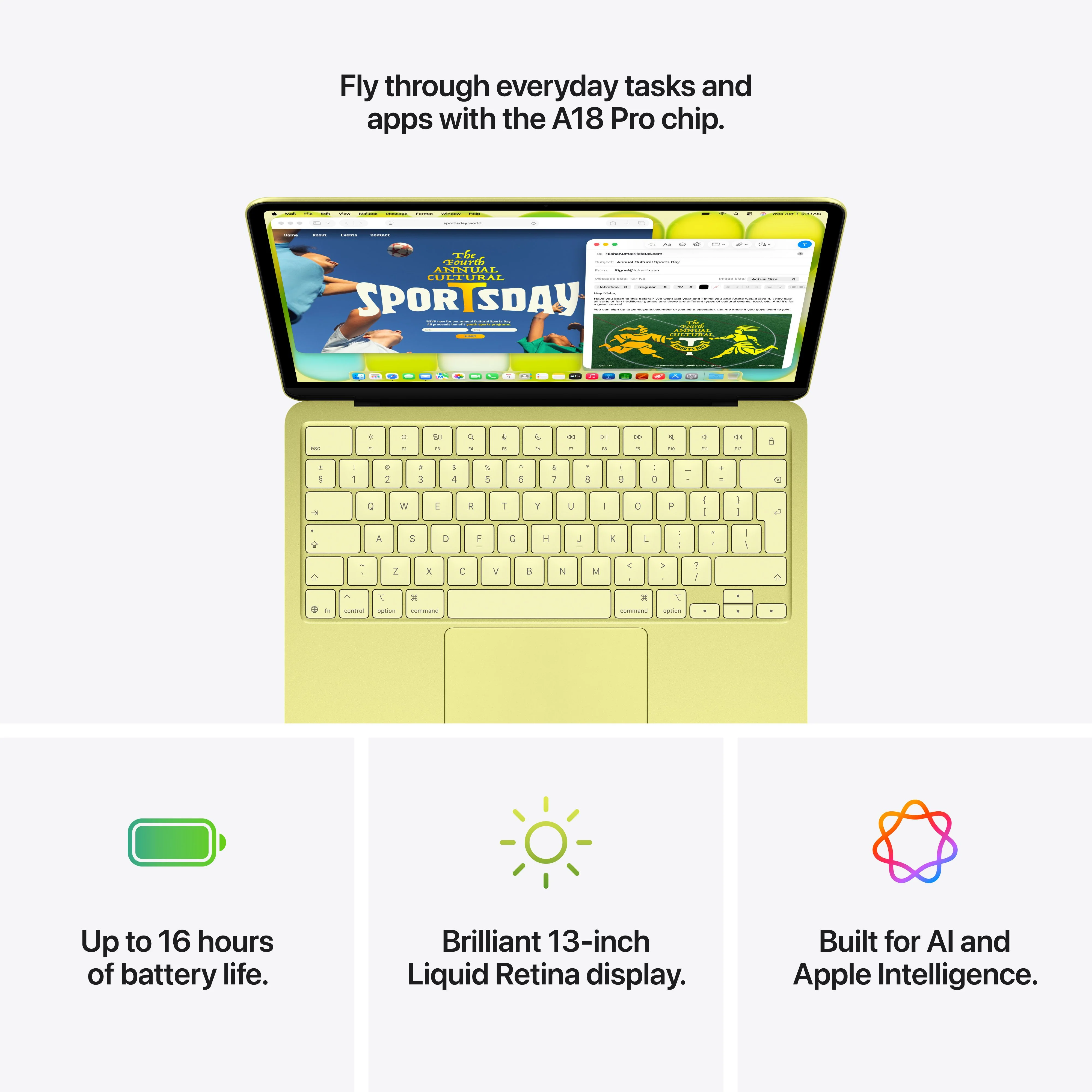 MacBook Neo 256GB SSD Magic Keyboard - Indigo - Image 9