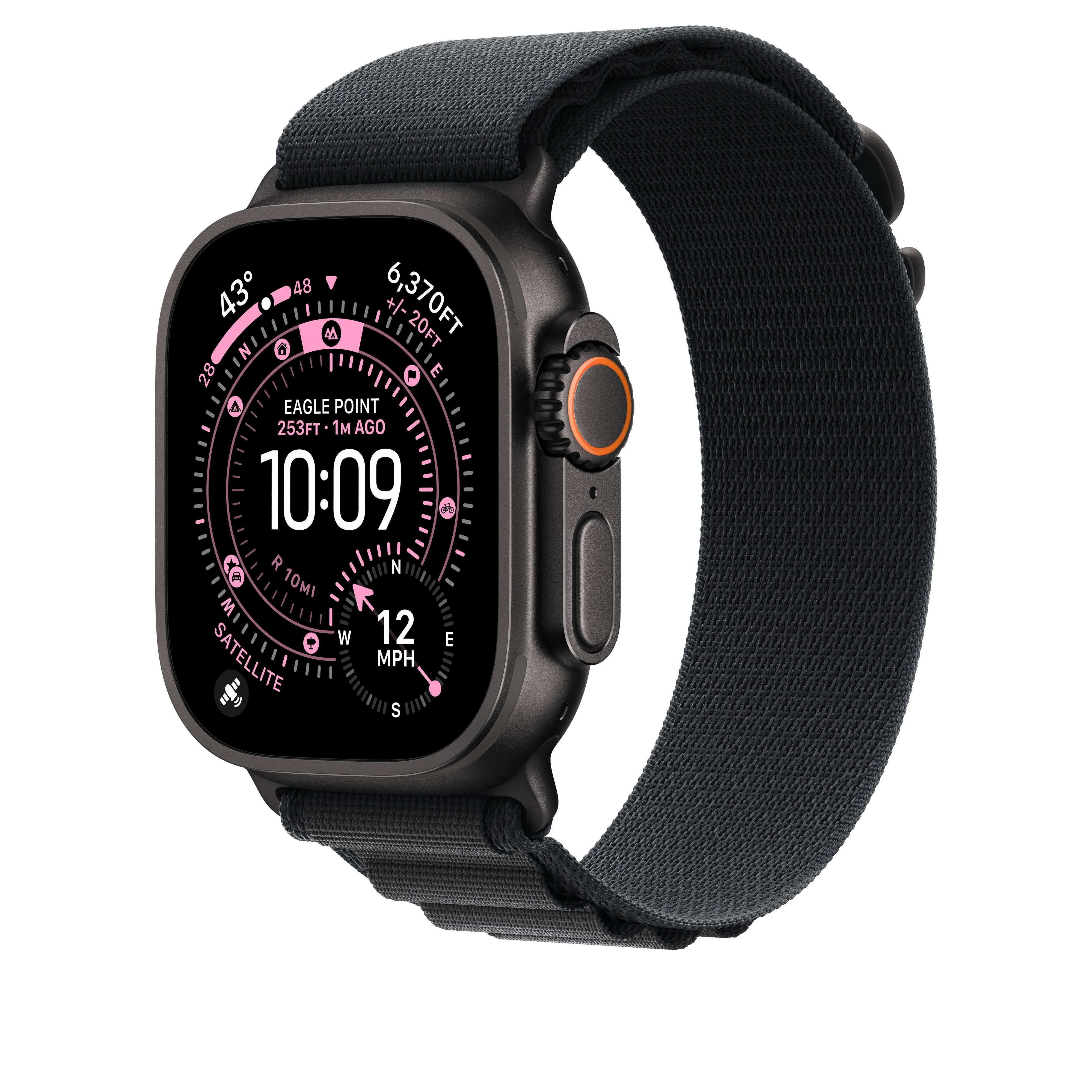 49/46 mm Black Alpine Loop - Small - Black Titanium Finish - Image 2