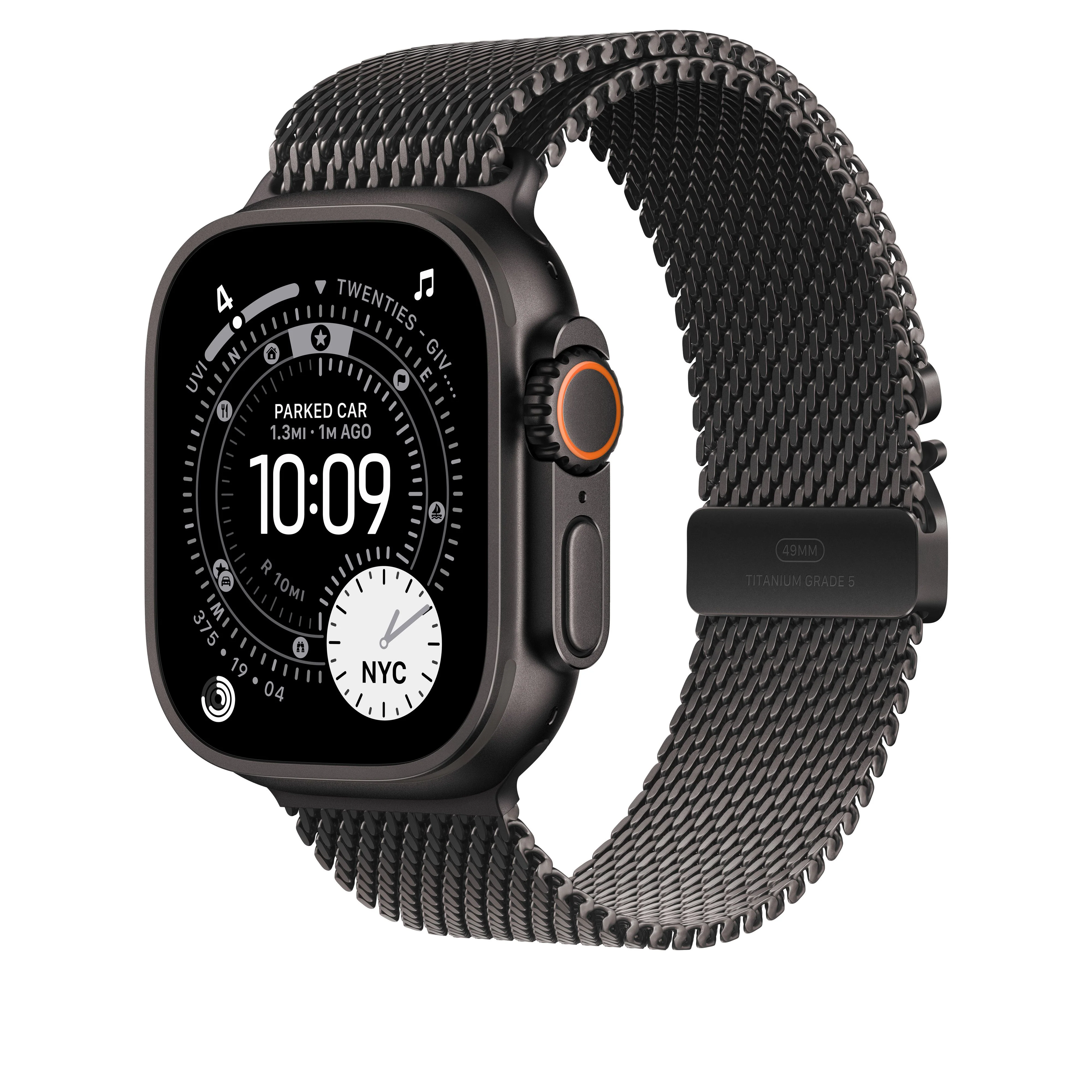 49/46 mm Black Titanium Milanese Loop - Small - Image 2