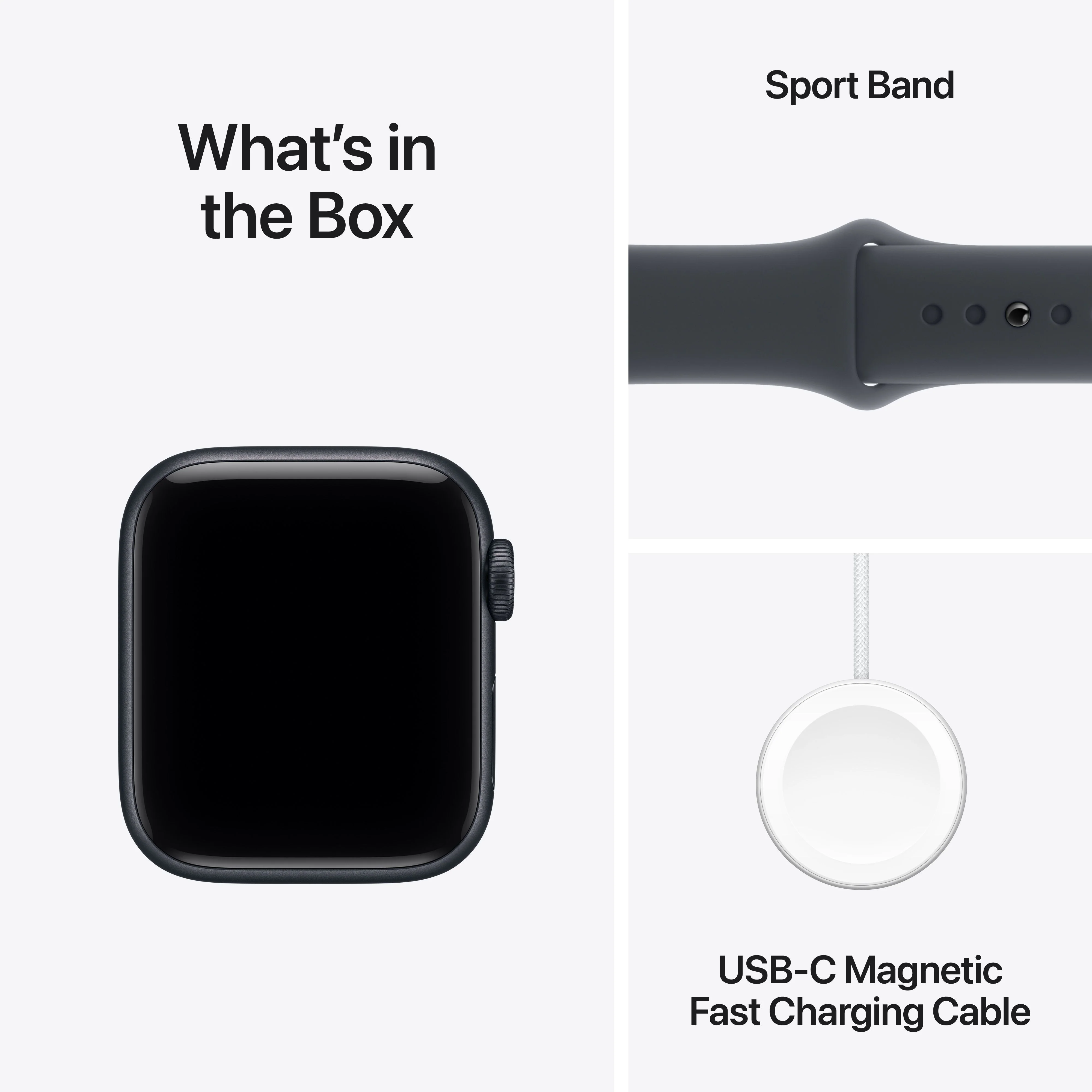 Apple Watch SE 3 GPS 40mm Midnight Aluminium Case with Midnight Sport Band - S/M - Image 8