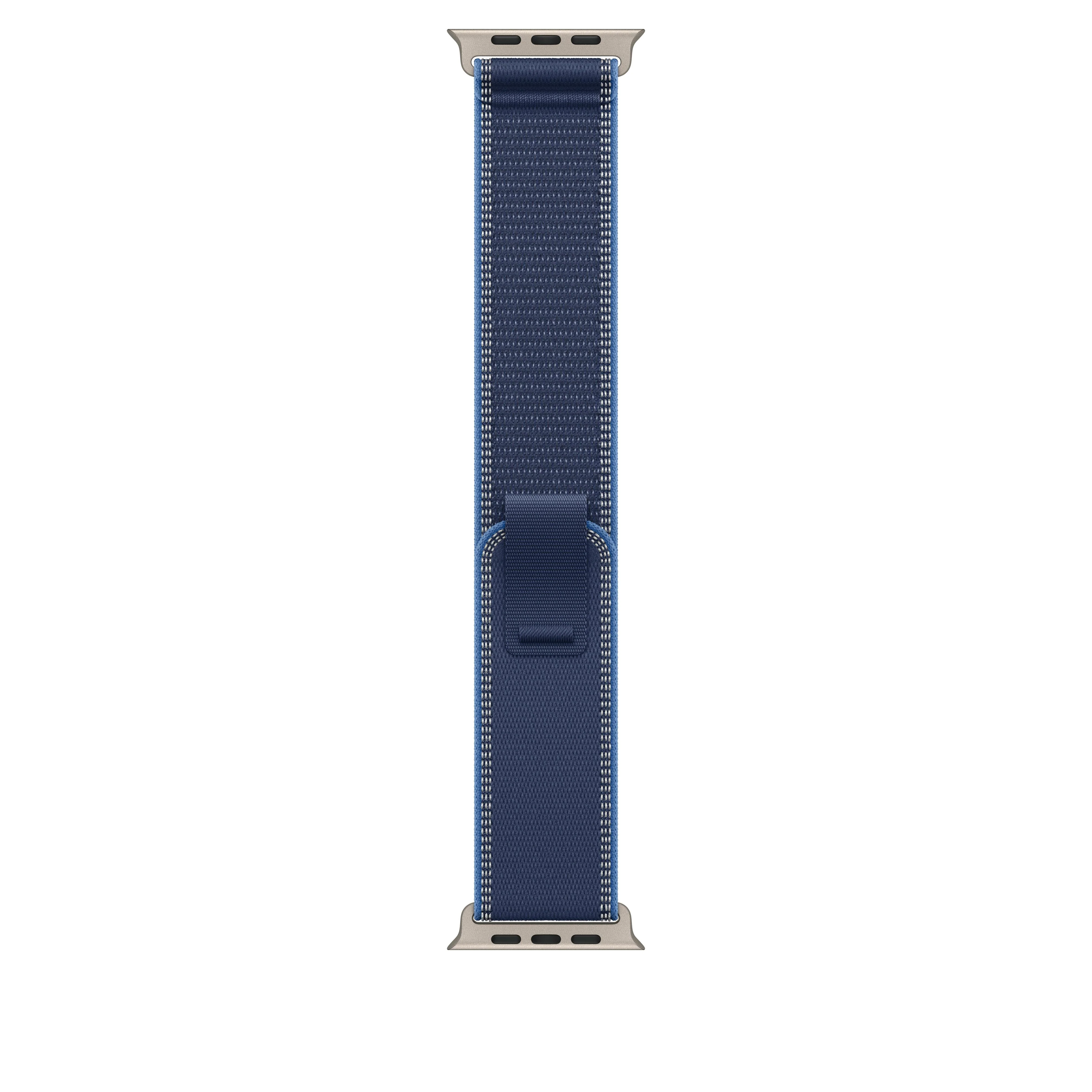 49/46 mm Blue/Bright Blue Trail Loop – M/L - Natural Titanium Finish
