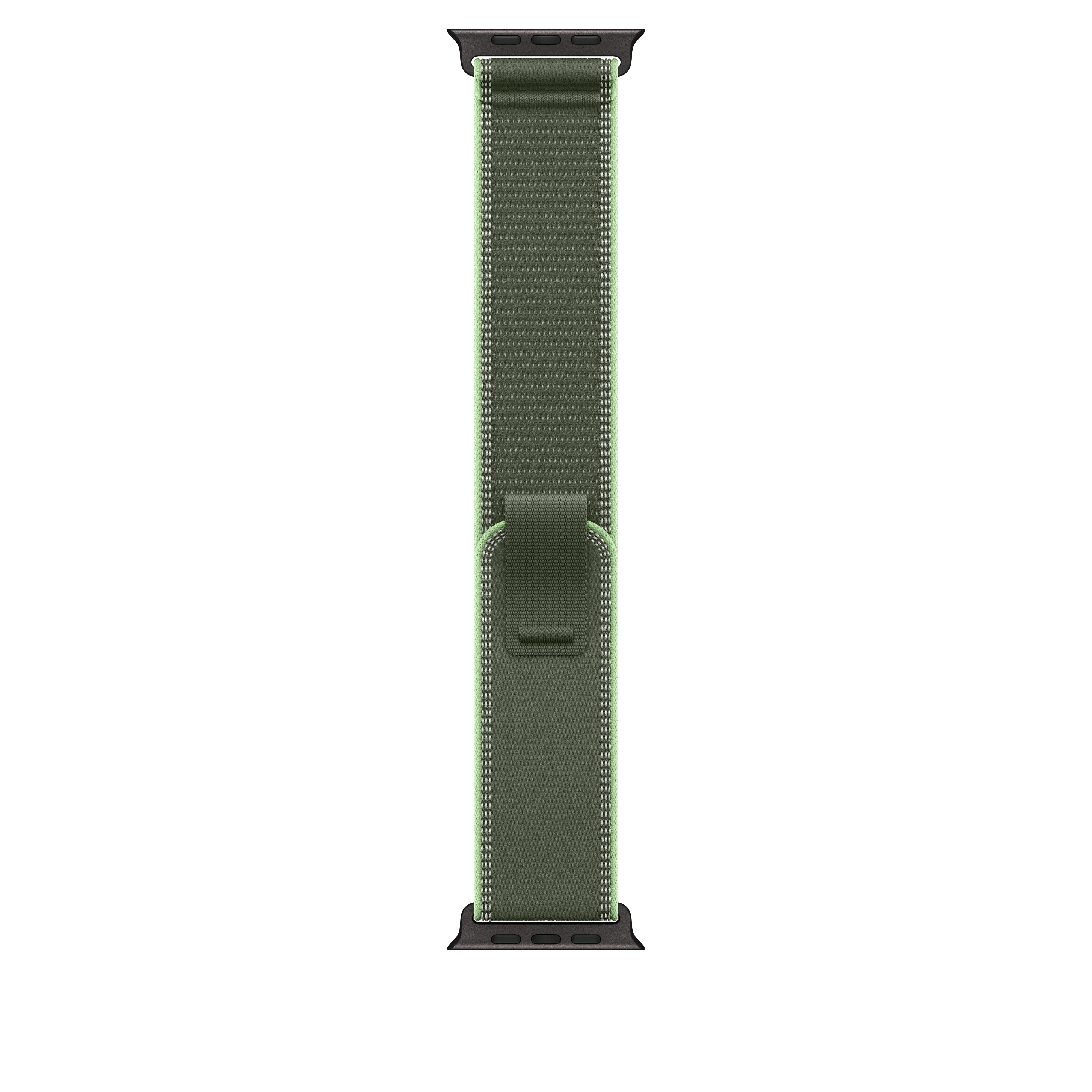 49/46 mm Green/Neon Trail Loop - M/L - Black Titanium Finish