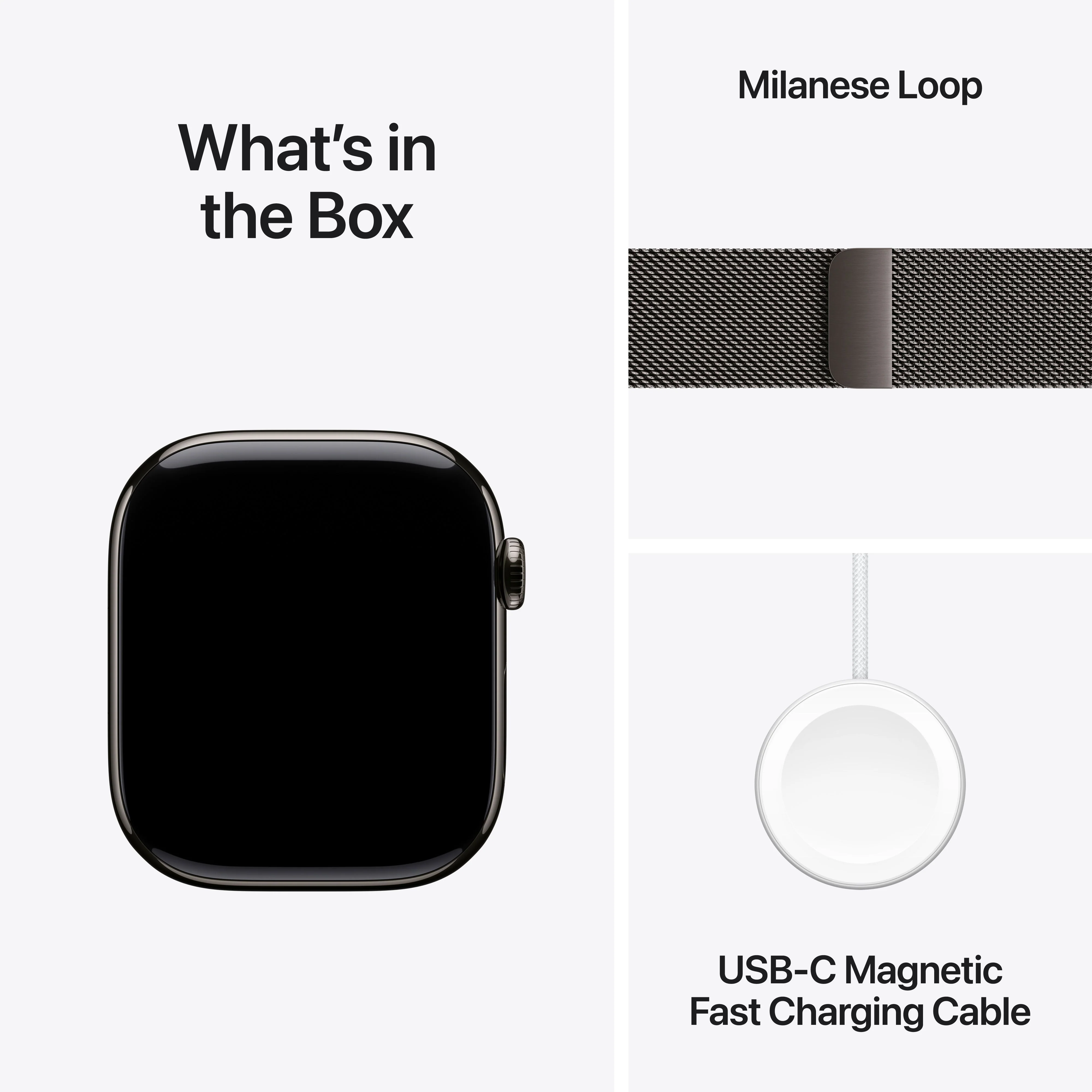Apple Watch Series 11 GPS + Cellular 46mm Slate Titanium Case with Slate Milanese Loop - M/L - Image 8