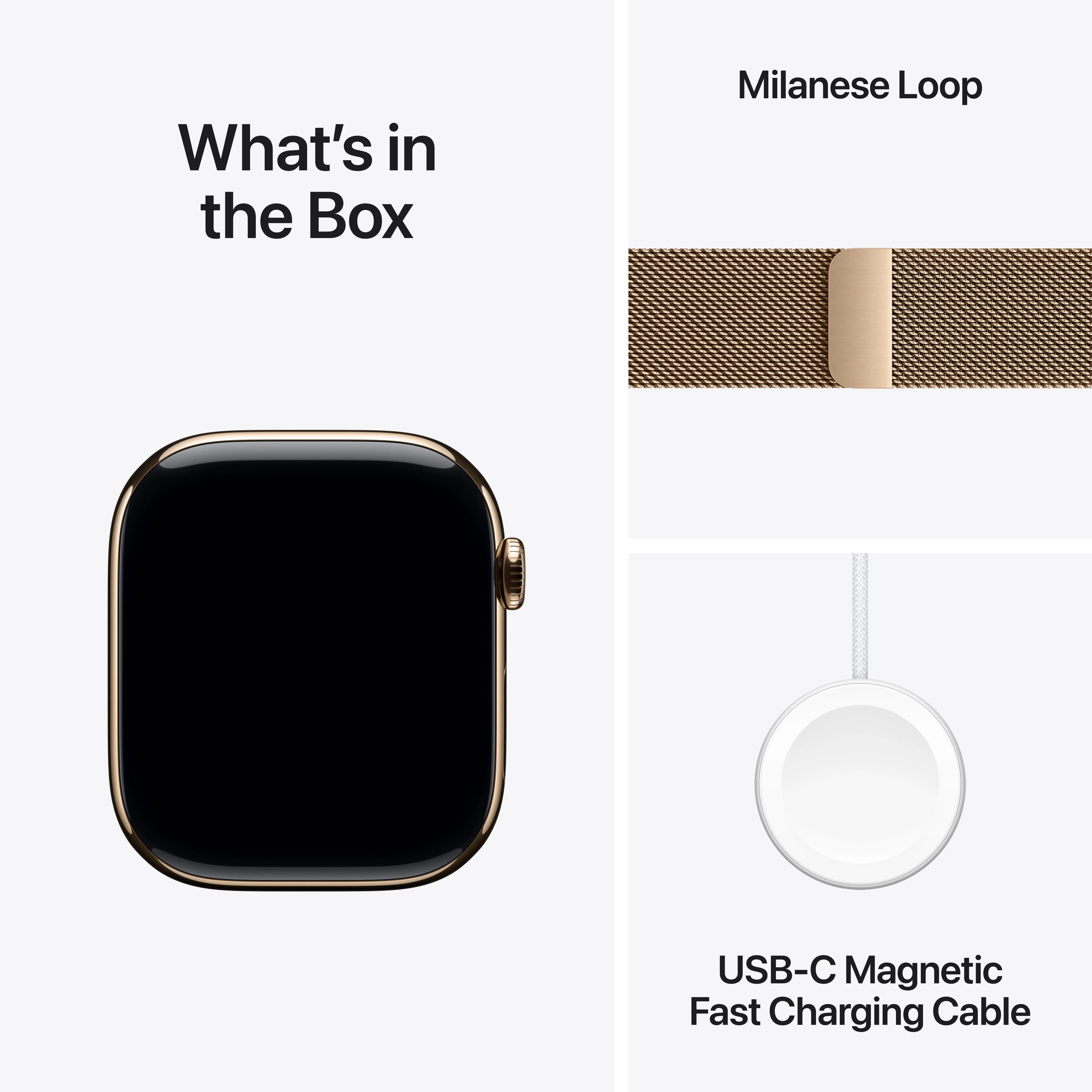 Apple Watch Series 11 GPS + Cellular 46mm Gold Titanium Case with Gold Milanese Loop - M/L - Image 8