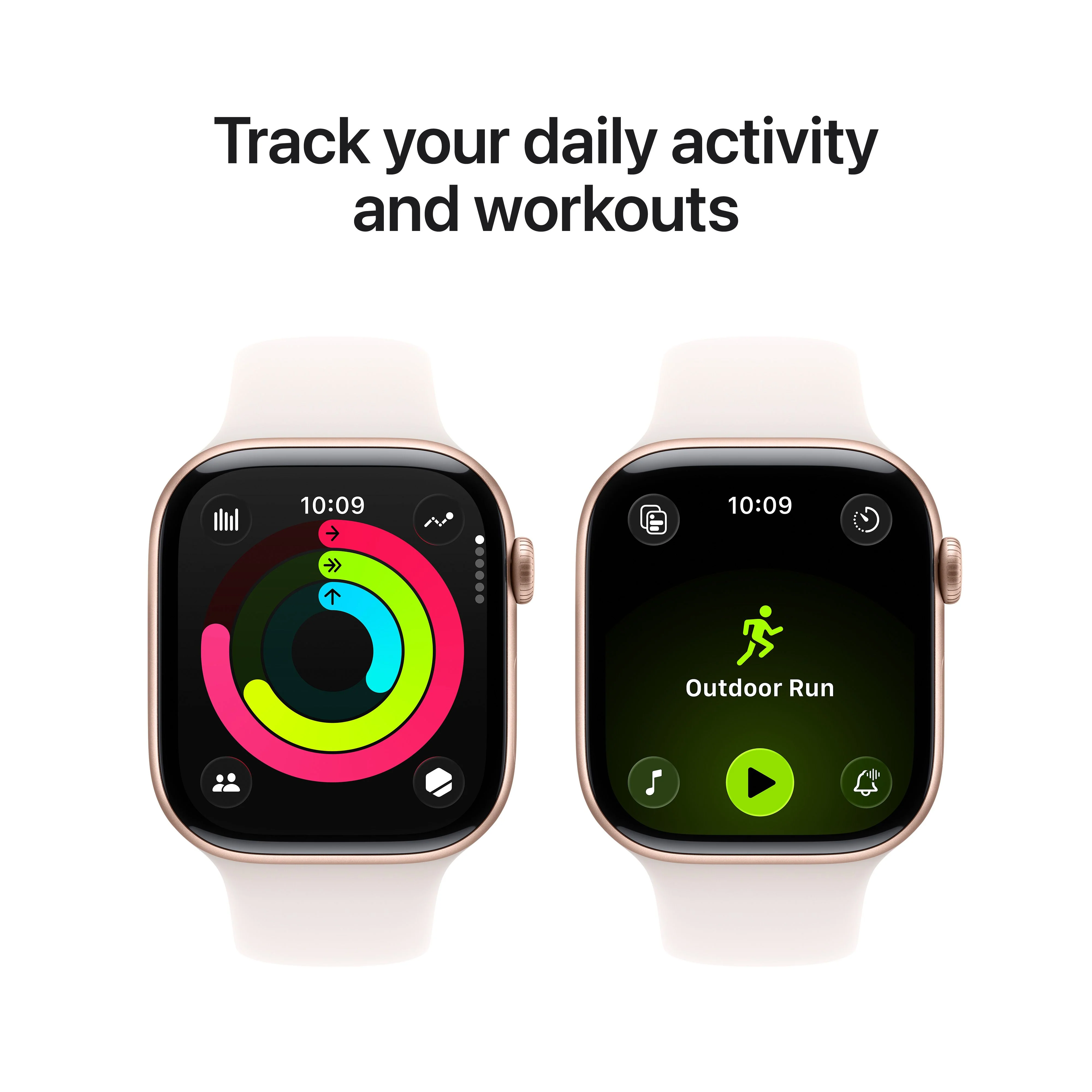 Apple Watch Series 11 GPS 46mm Rose Gold Aluminium Case with Light Blush Sport Band - M/L - Image 4