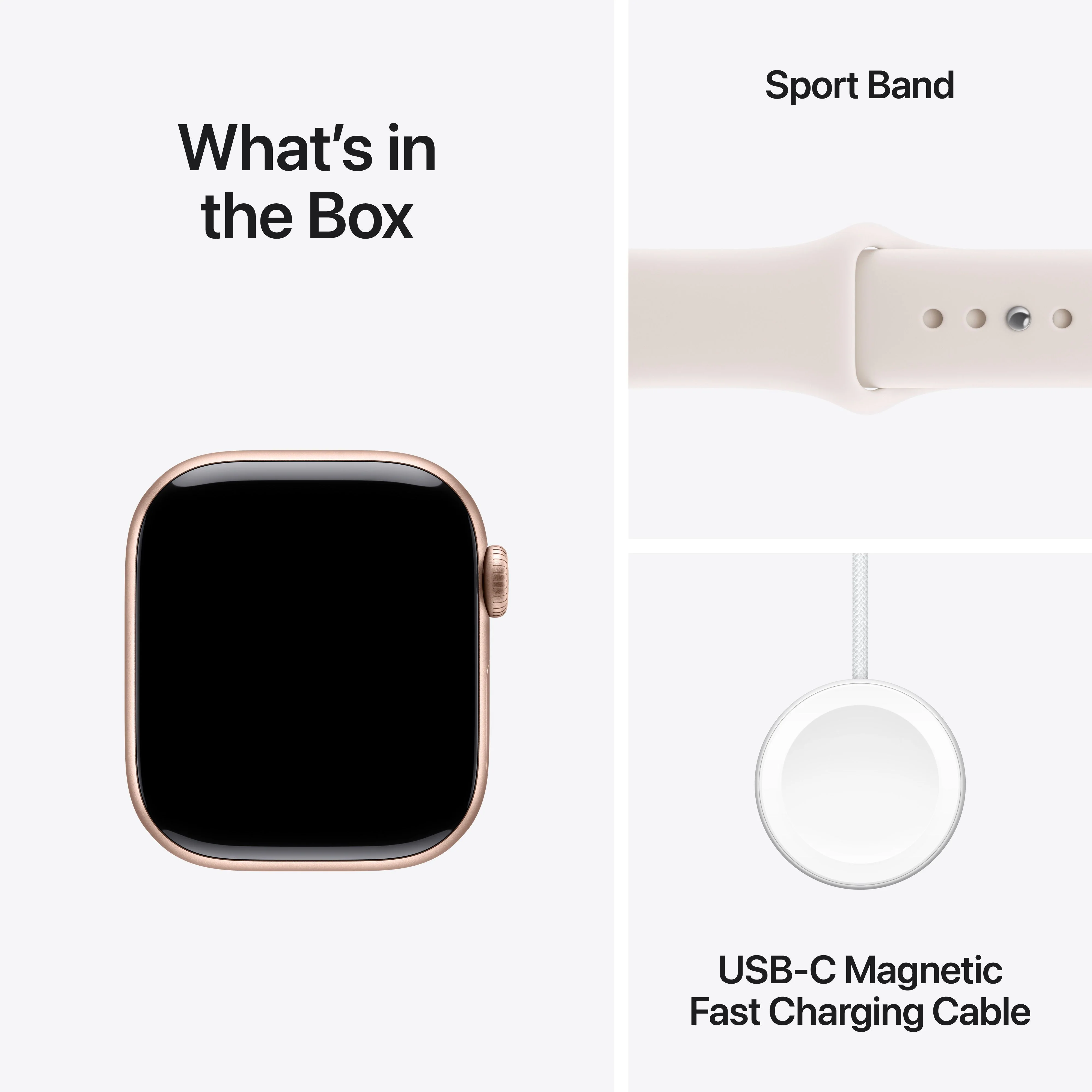 Apple Watch Series 11 GPS + Cellular 42mm Rose Gold Aluminium Case with Light Blush Sport Band - S/M - Image 8