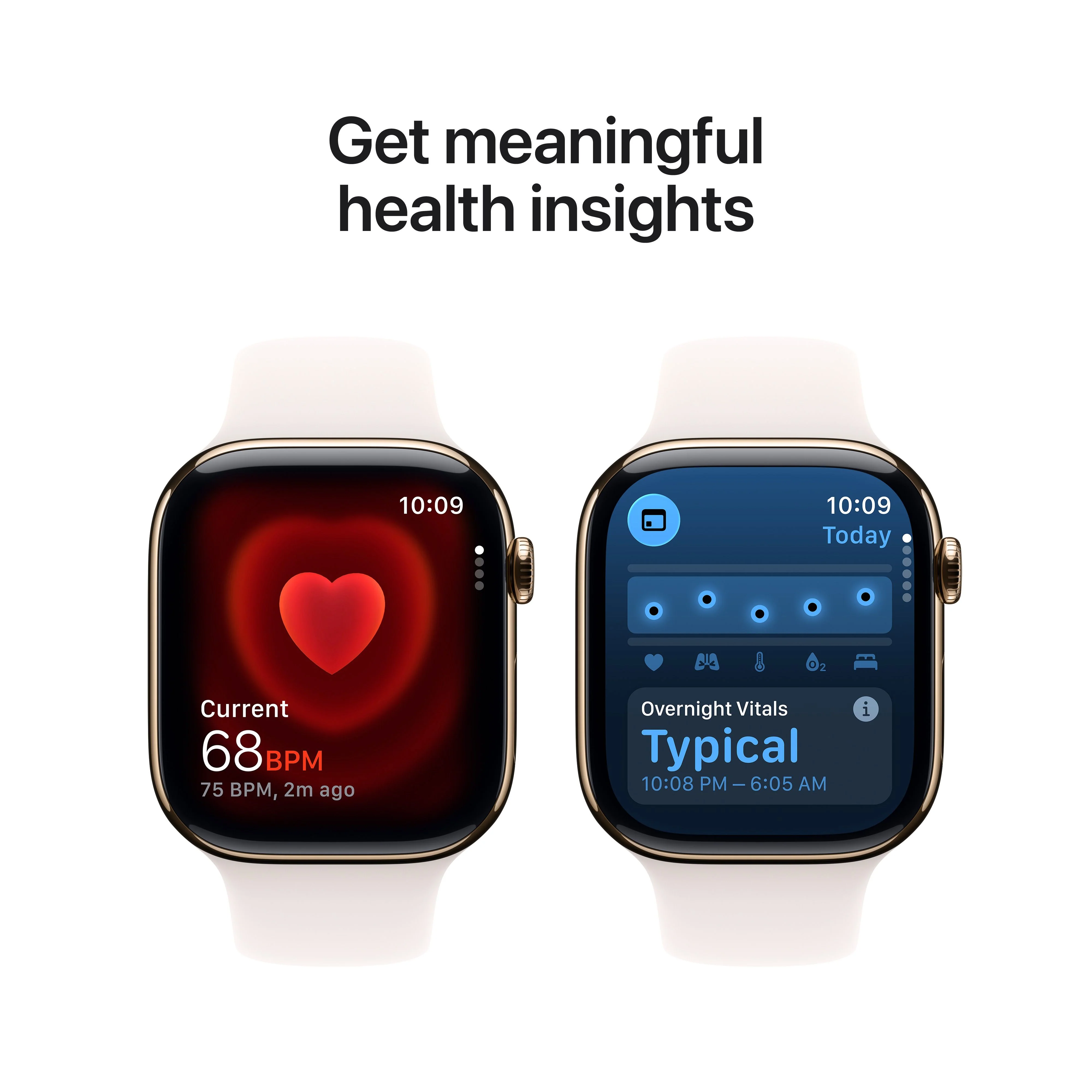 Apple Watch Series 11 GPS + Cellular 46mm Gold Titanium Case with Light Blush Sport Band - S/M - Image 5