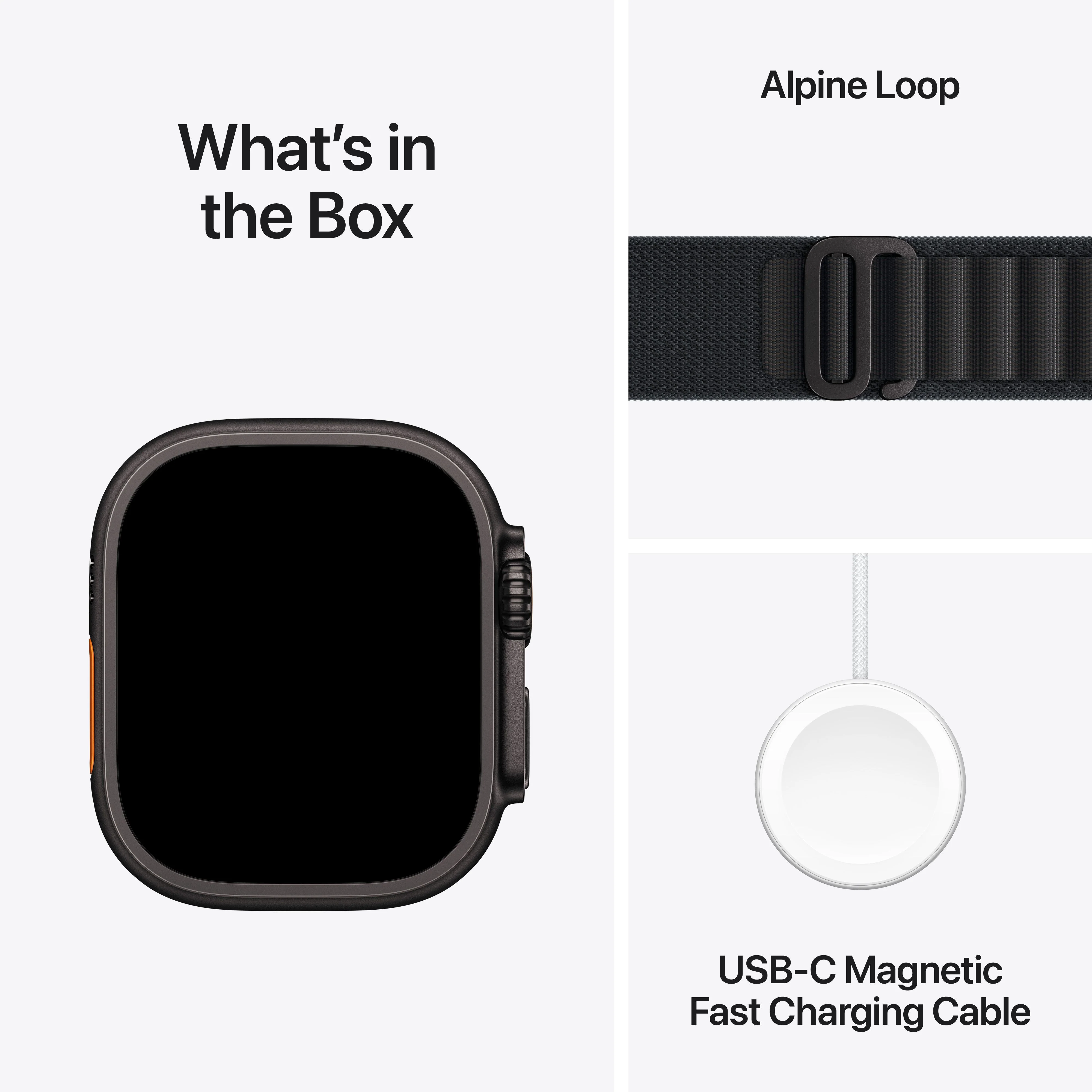 Apple Watch Ultra 3 GPS + Cellular 49mm Svart Titanium med Svart Alpine Loop - Large - Image 7