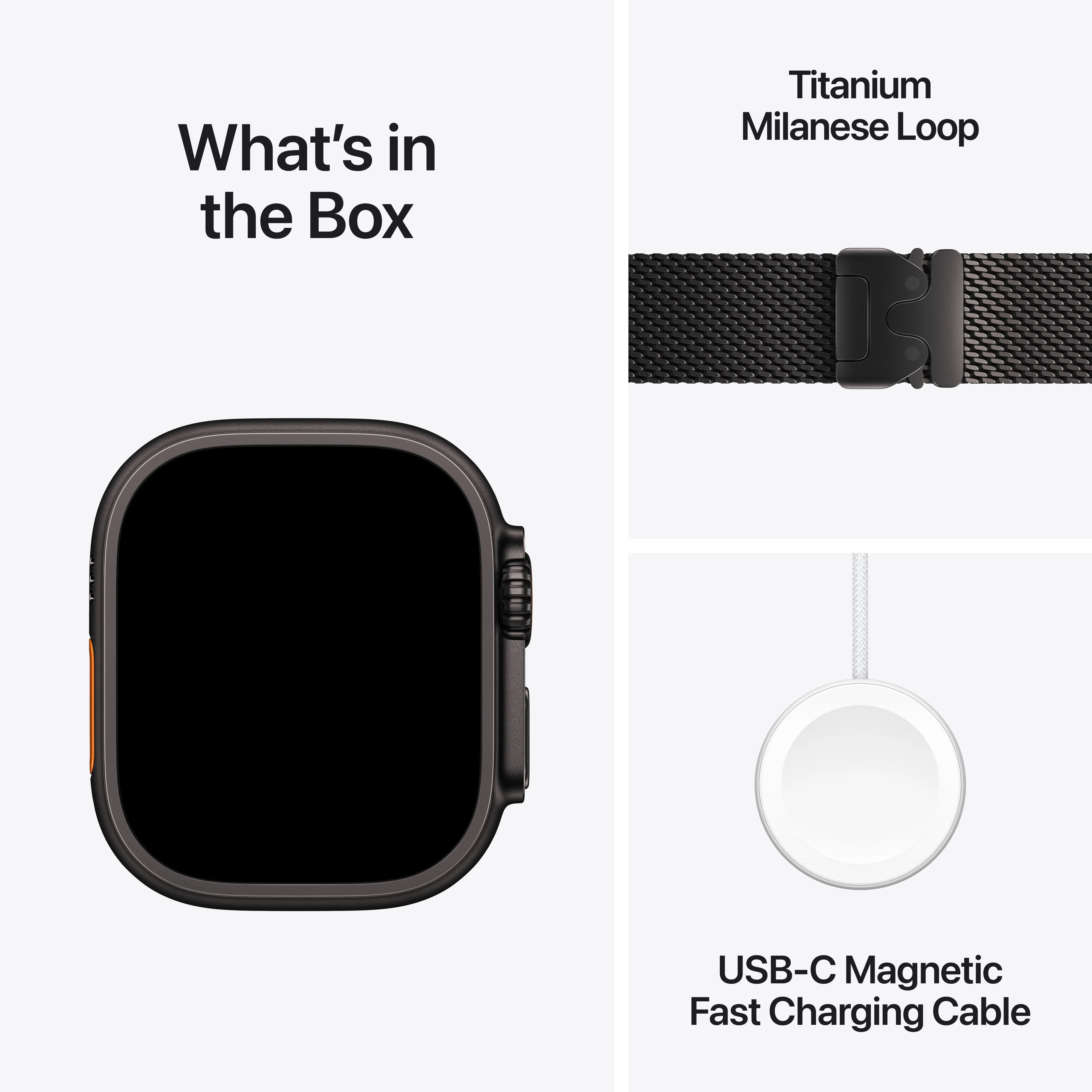Apple Watch Ultra 3 GPS + Cellular 49mm Svart Titanium med Svart Titanium Milanese Loop - Small - Image 7