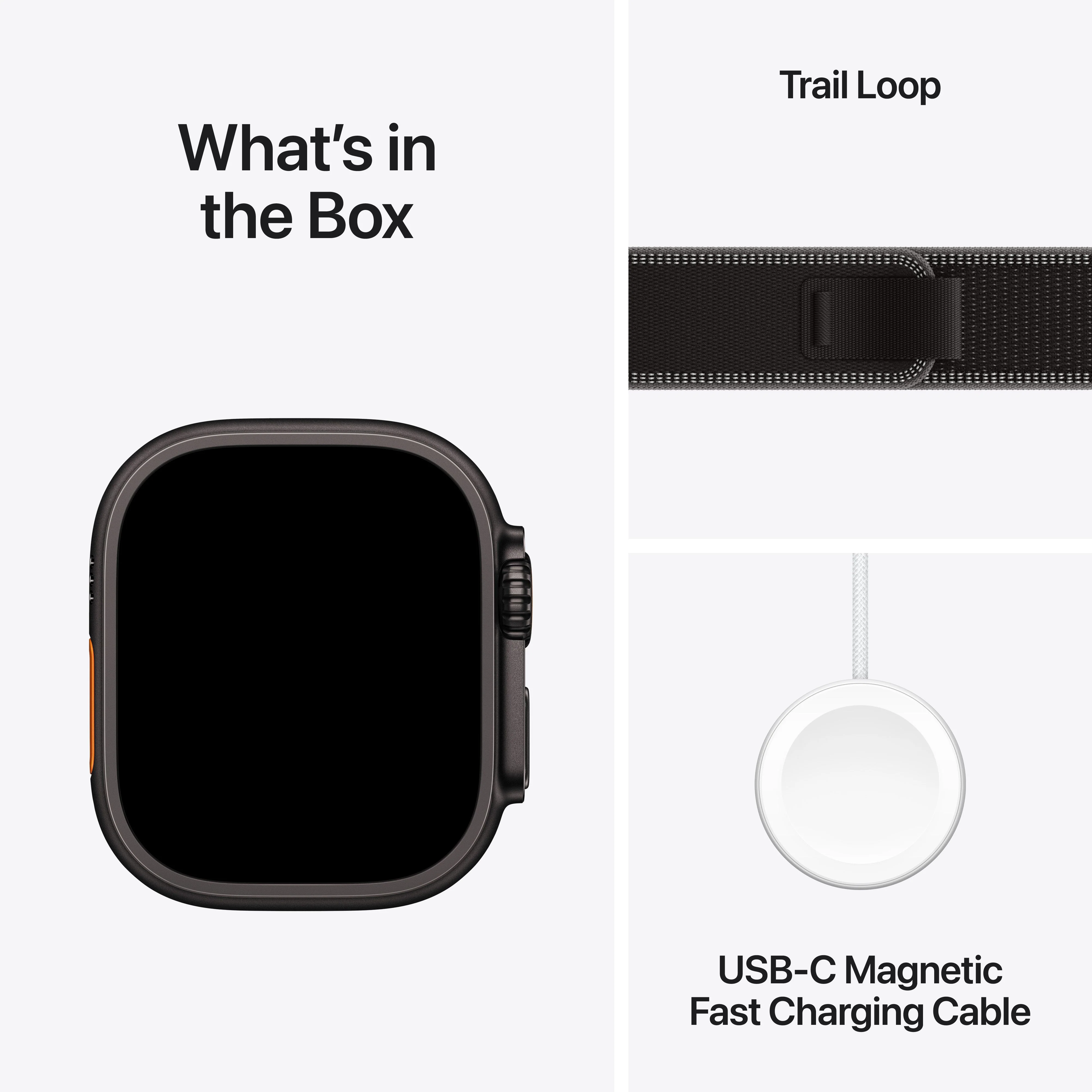 Apple Watch Ultra 3 GPS + Cellular 49mm Svart Titanium med Svart/Koksgrå Trail Loop - M/L - Image 7