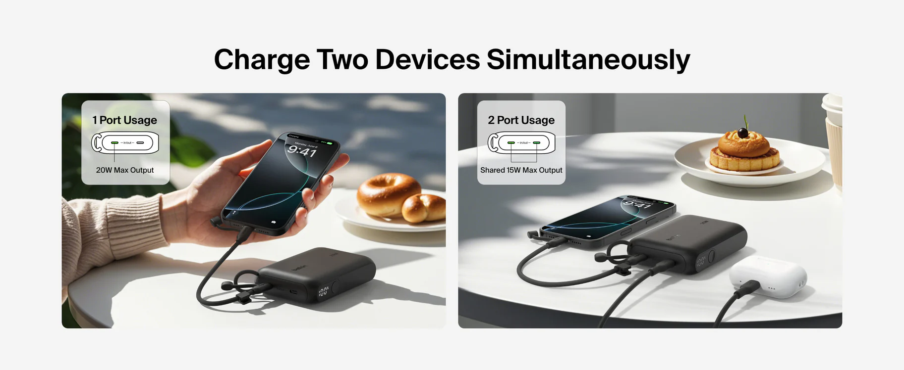 Belkin BoostCharge 10 000 mAh Powerbank med display - Image 4