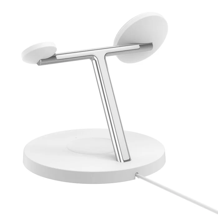 Belkin BoostCharge Pro 3-i-1 Qi2 Trådløst Ladestativ 15W - Hvit - Image 4