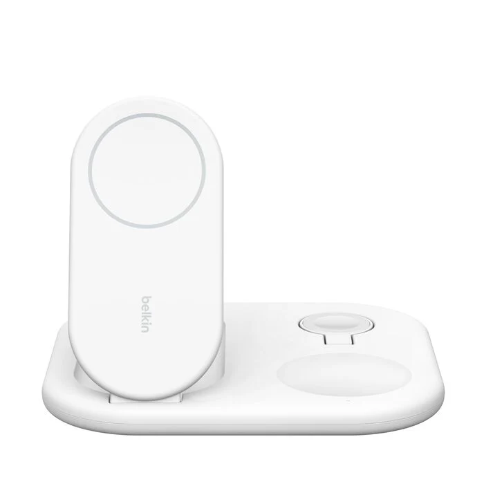 Belkin BoostCharge 3-i-1 Trådløst Qi2 Ladestativ - Hvit - Image 3