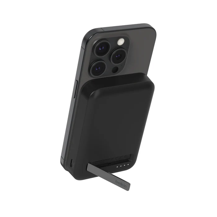 Belkin Qi2 8000 mAh 15W Powerbank med stativ - Svart