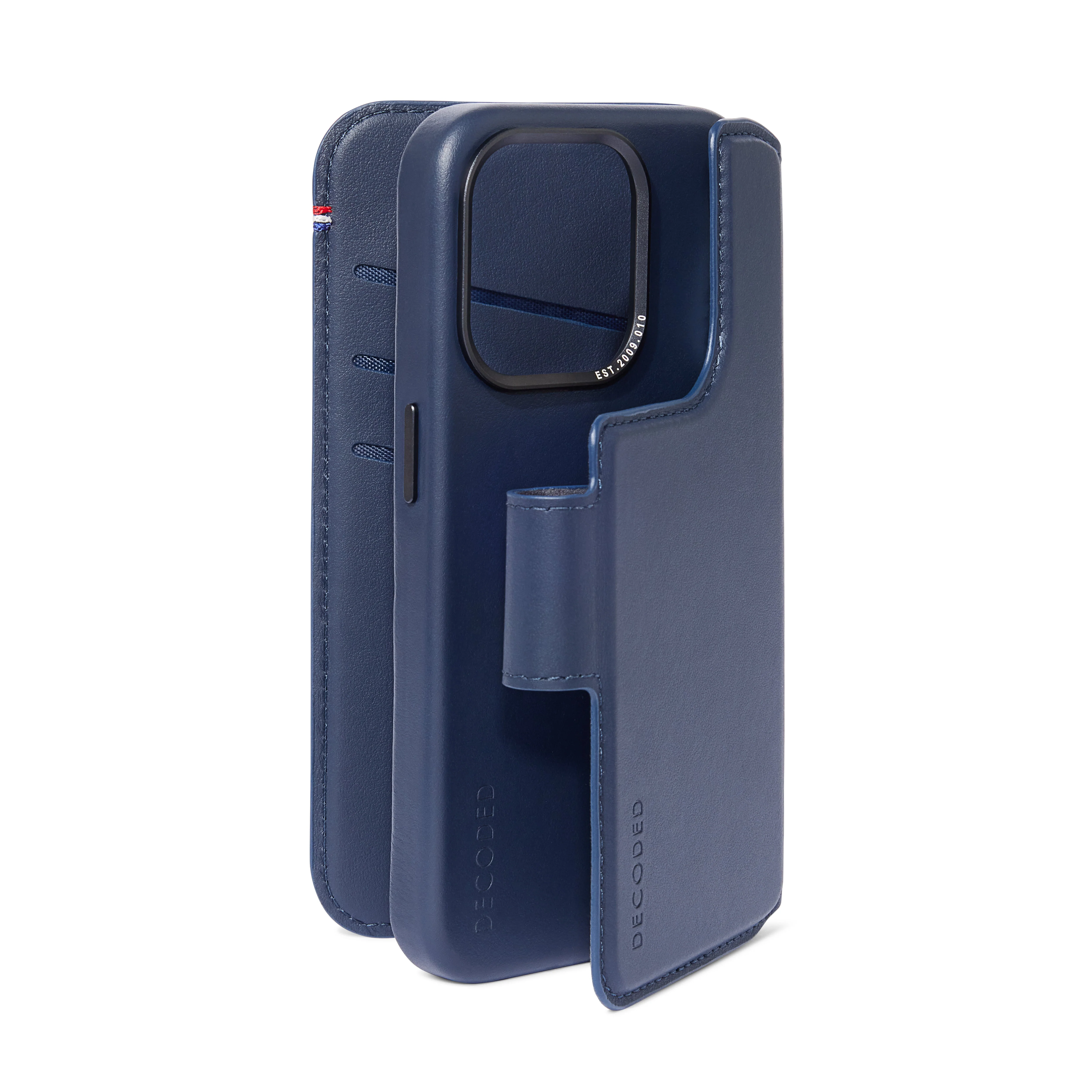 Decoded Lommebokdeksel i skinn med MagSafe til iPhone 15 Pro - Navy - Image 2