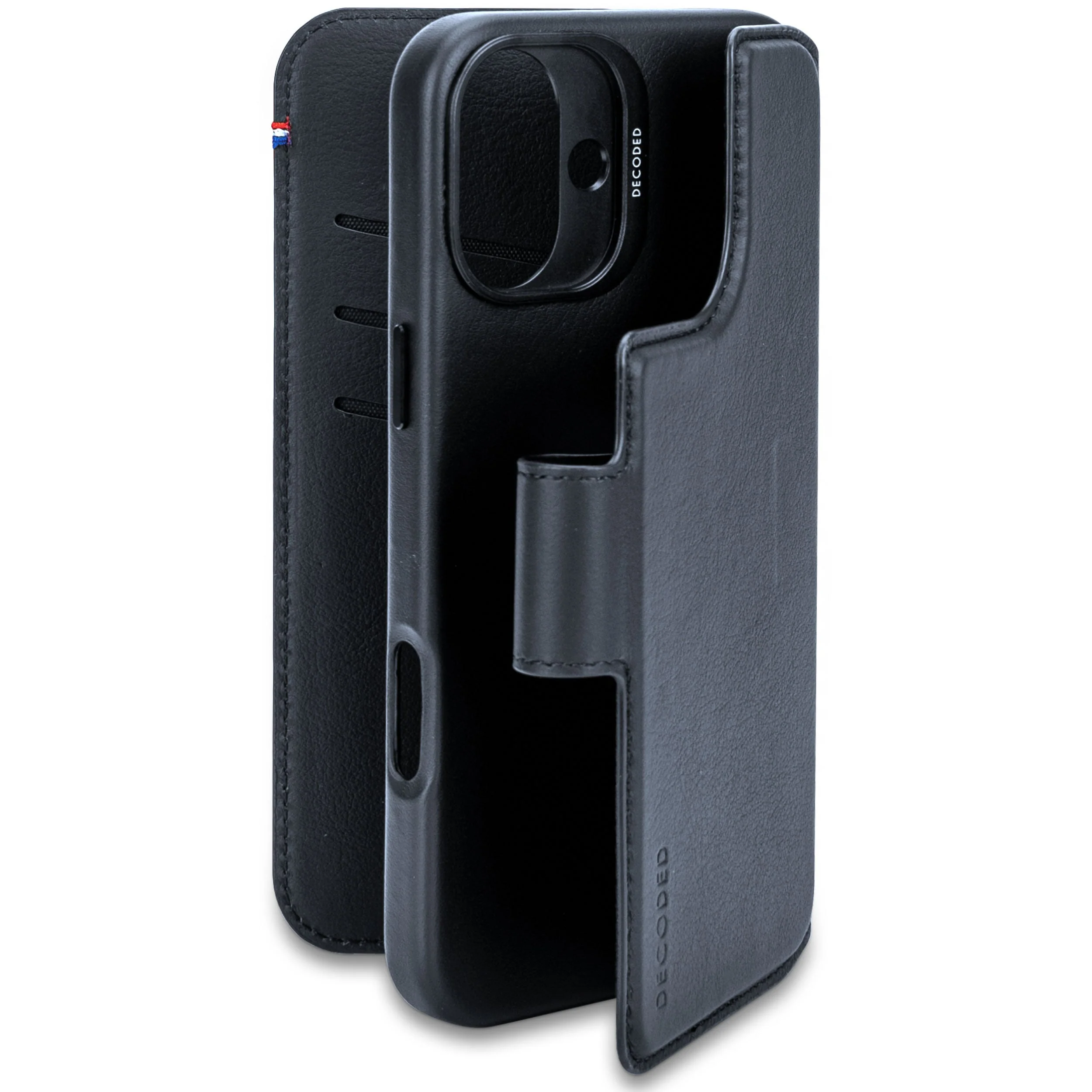 Decoded Lommebokdeksel i skinn med MagSafe til iPhone 16 Plus - Navy - Image 2
