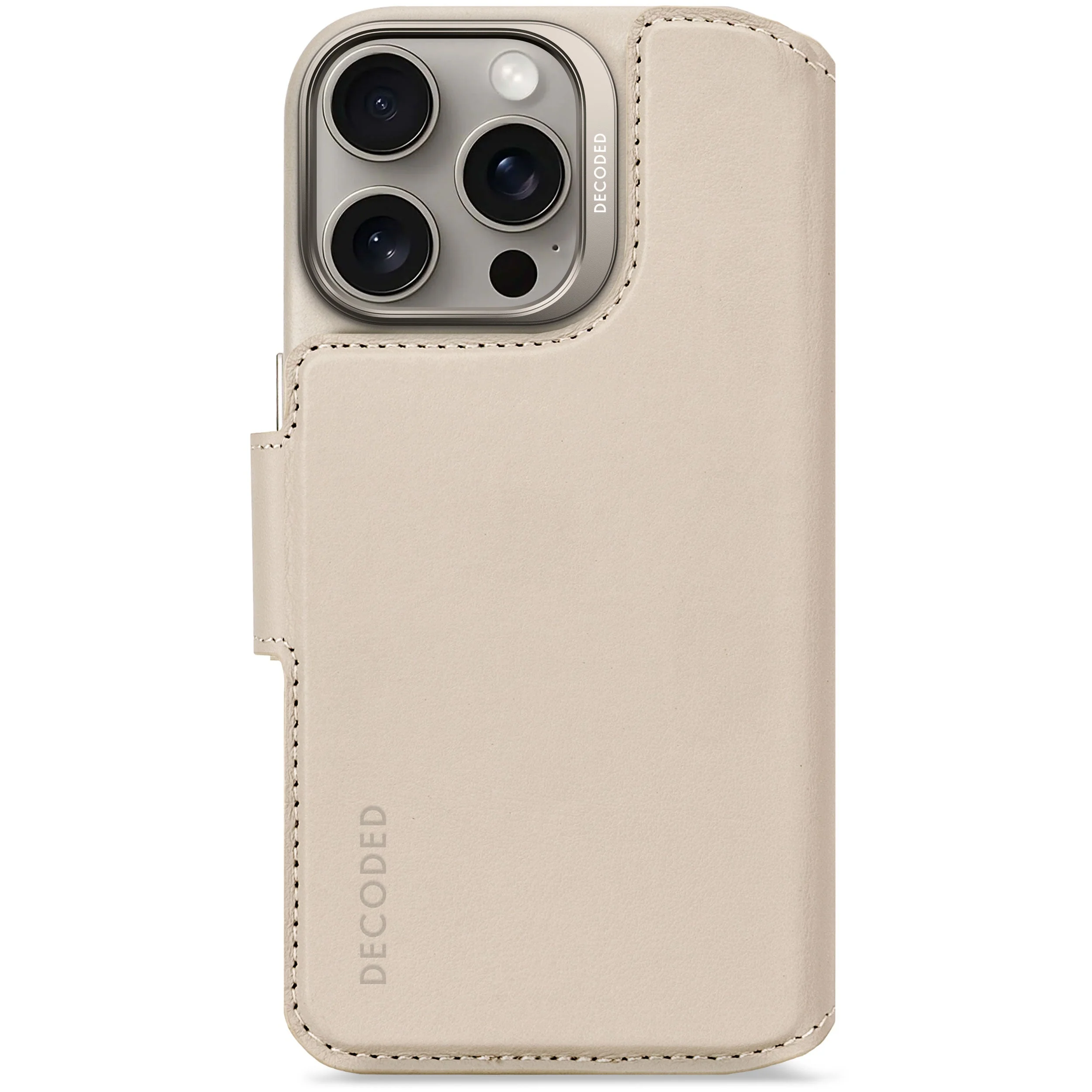 Decoded Lommebokdeksel i skinn med MagSafe til iPhone 16 Pro - Clay
