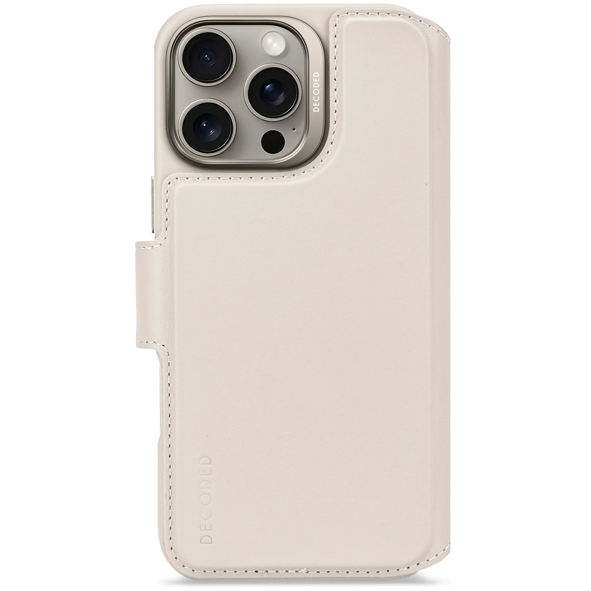 Decoded Lommebokdeksel i skinn med MagSafe til iPhone 16 Pro Max - Clay