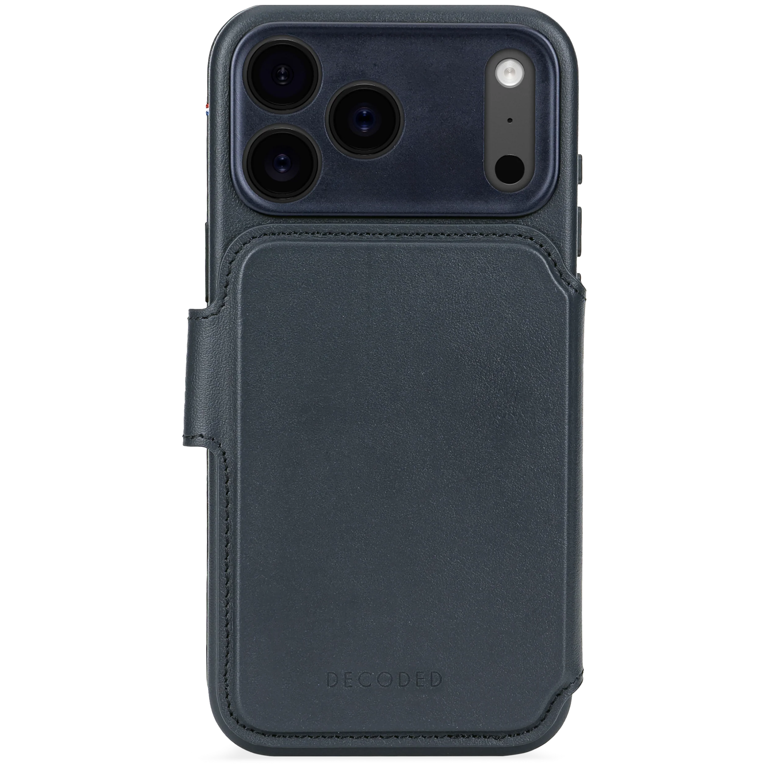 Decoded Lommebokdeksel i skinn med MagSafe til iPhone 17 Pro - Navy - Image 3