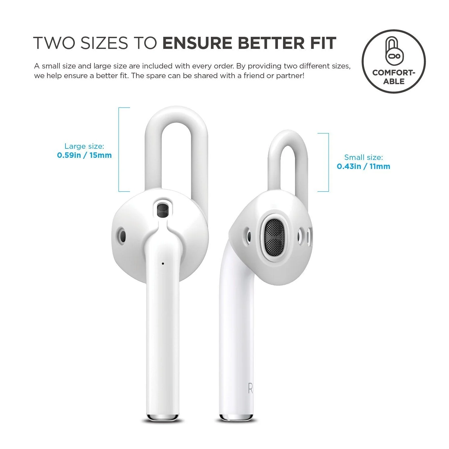 Elago EarPads til AirPods - Hvit - Image 2