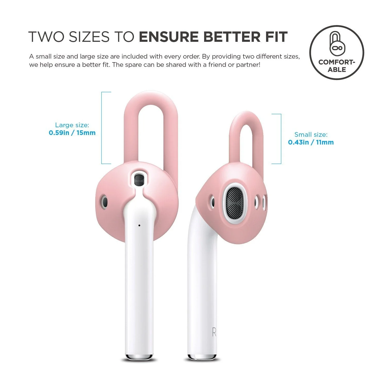 Elago EarPads til AirPods - Rosa - Image 2