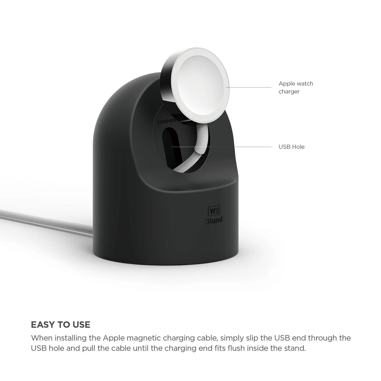 Elago W2 docking til Apple Watch - Svart - Image 4
