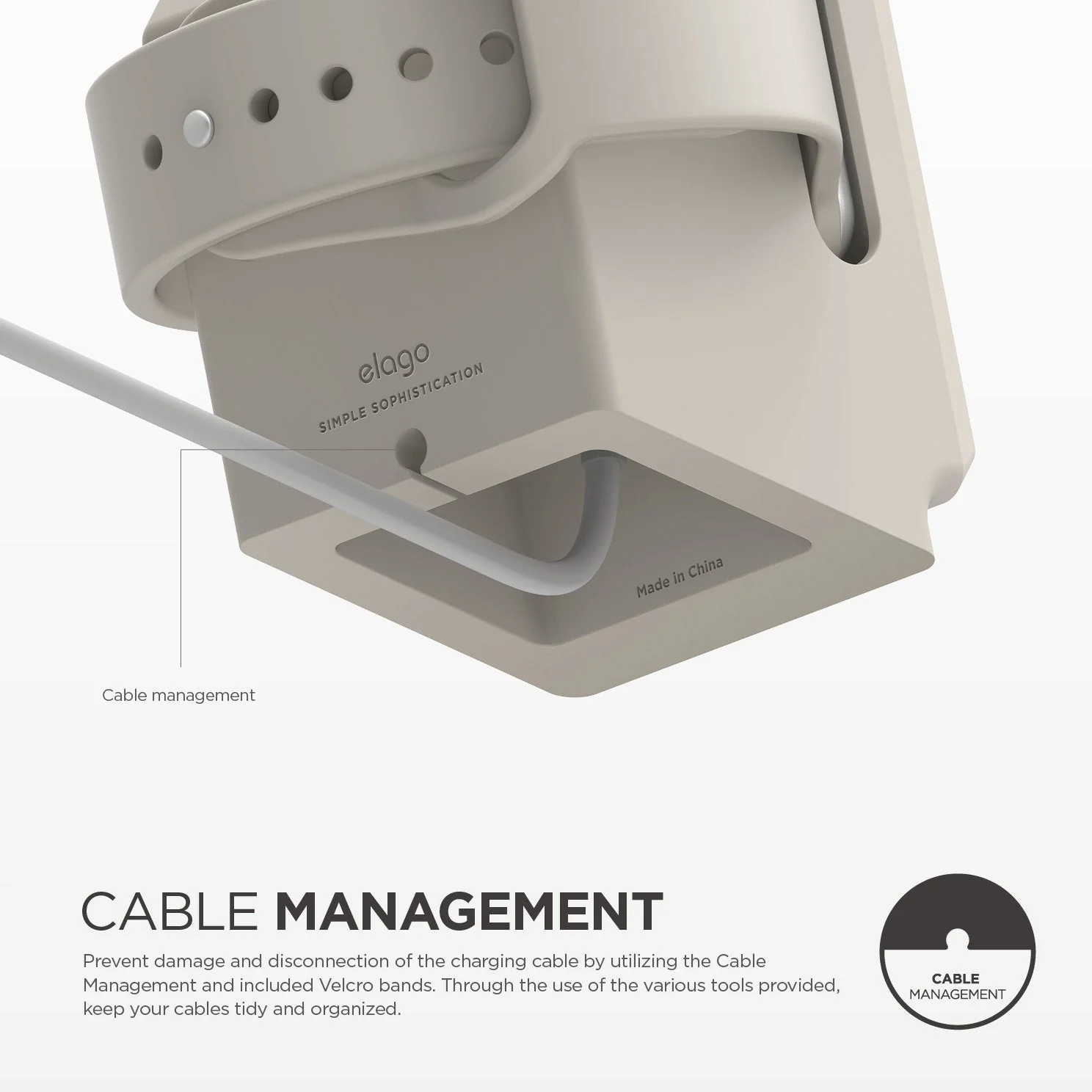 Elago W3 docking til Apple Watch - Hvit - Image 4