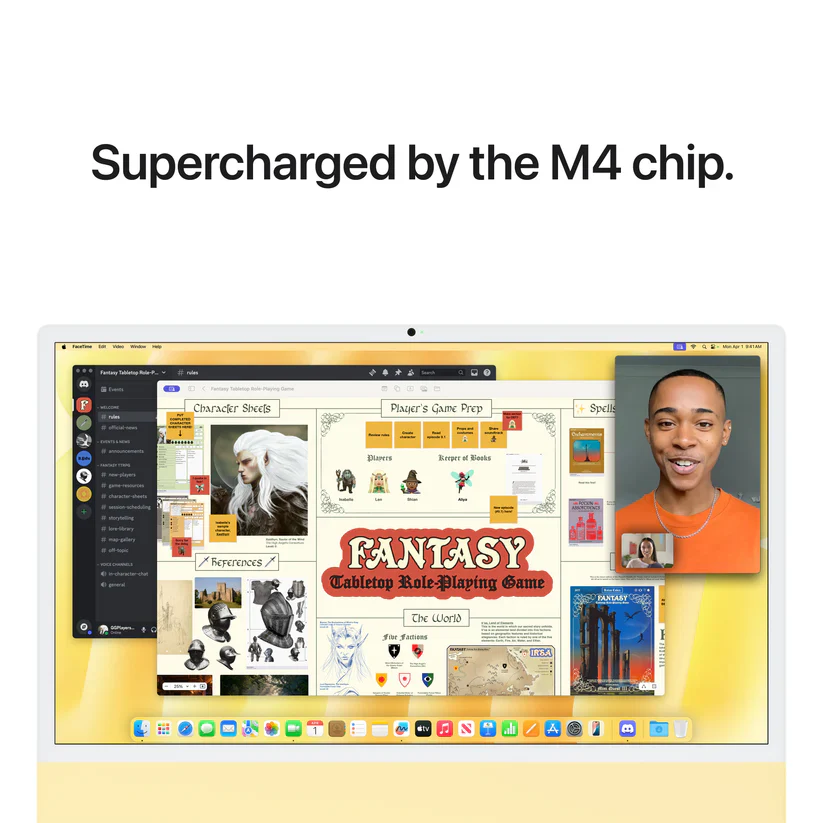 iMac 24-tommer M4 10GPU 256GB SSD 16GB Minne - Gul - Image 6