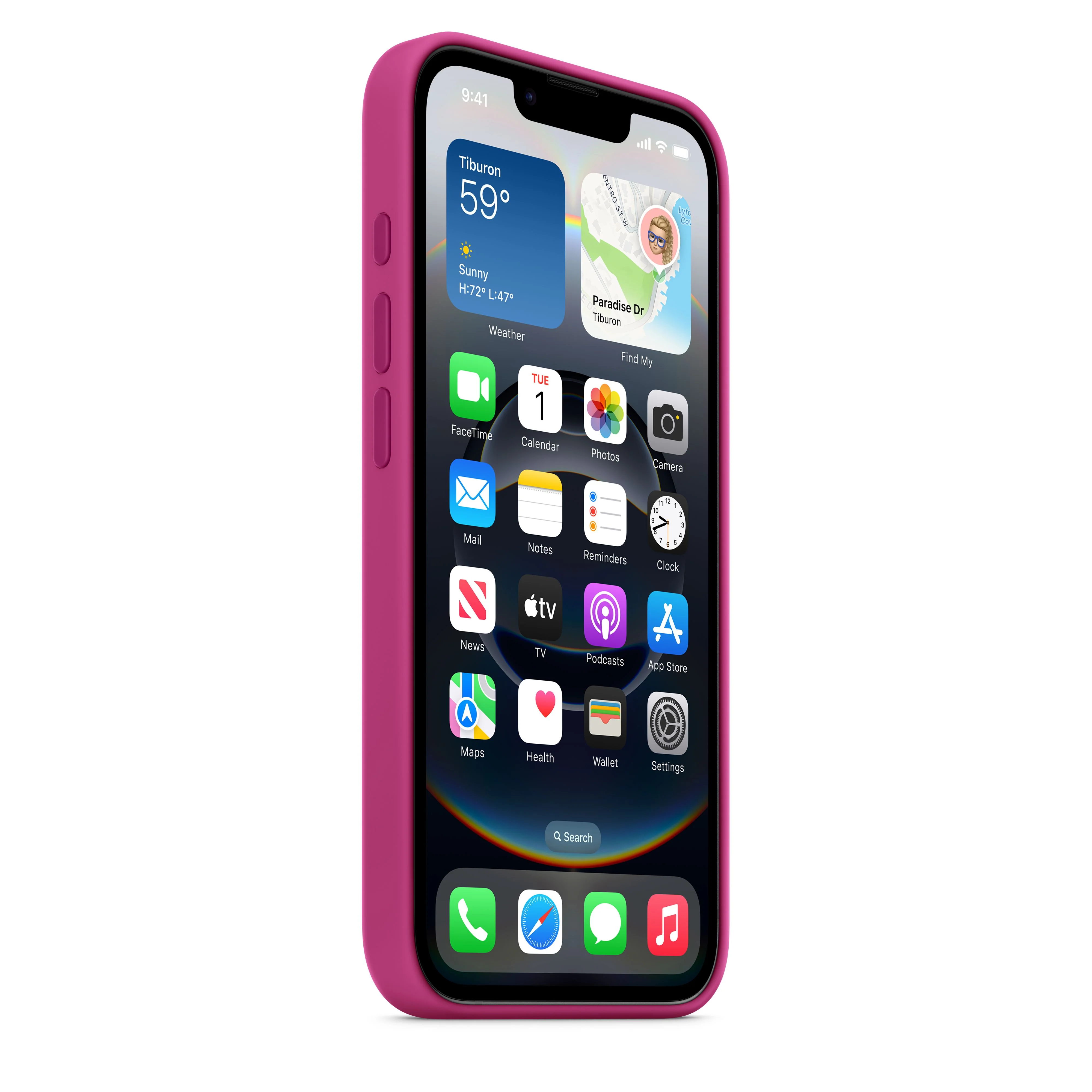 Apple Silikondeksel til iPhone 16e - Fuksia - Image 6