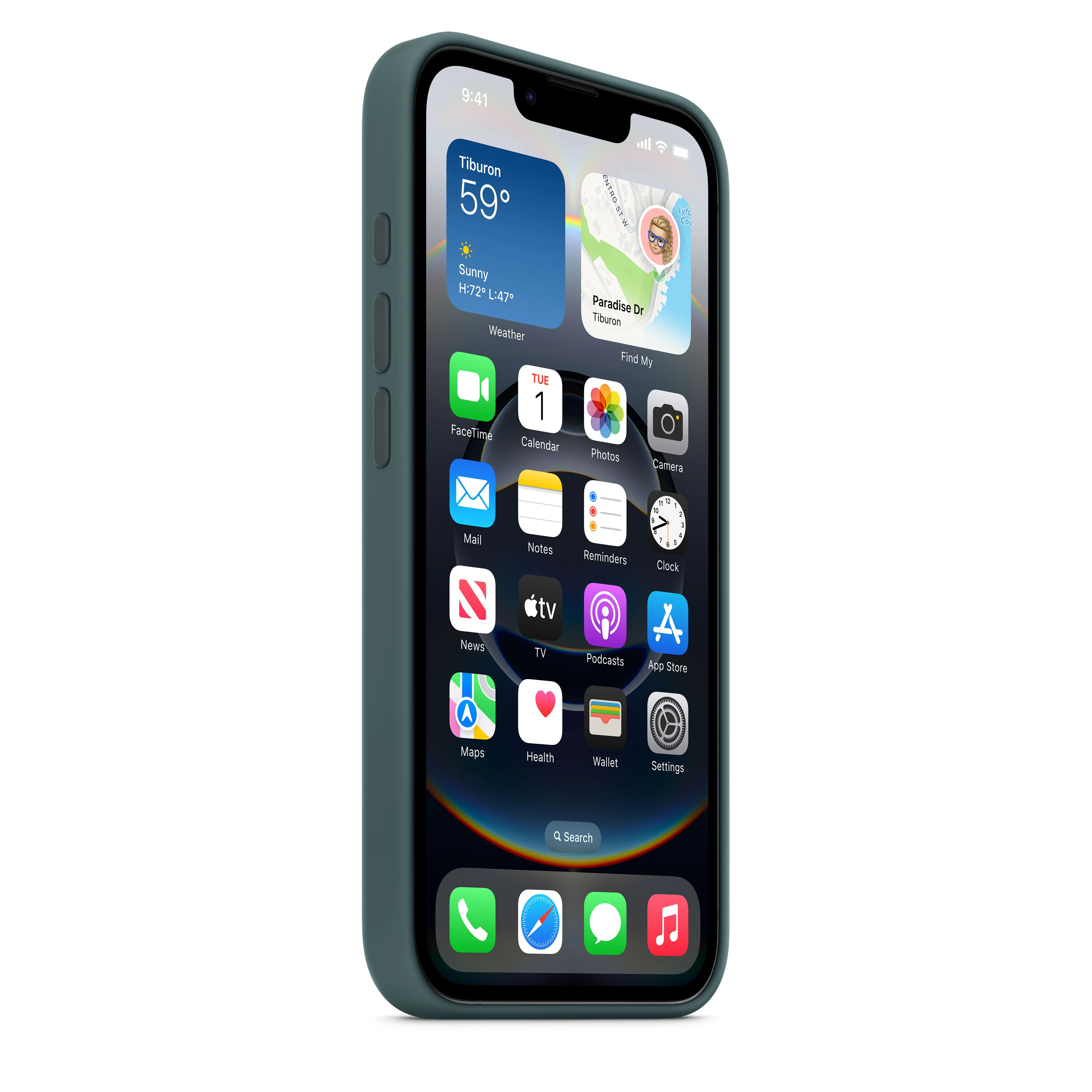 Apple Silikondeksel til iPhone 16e - Blågrønn - Image 6