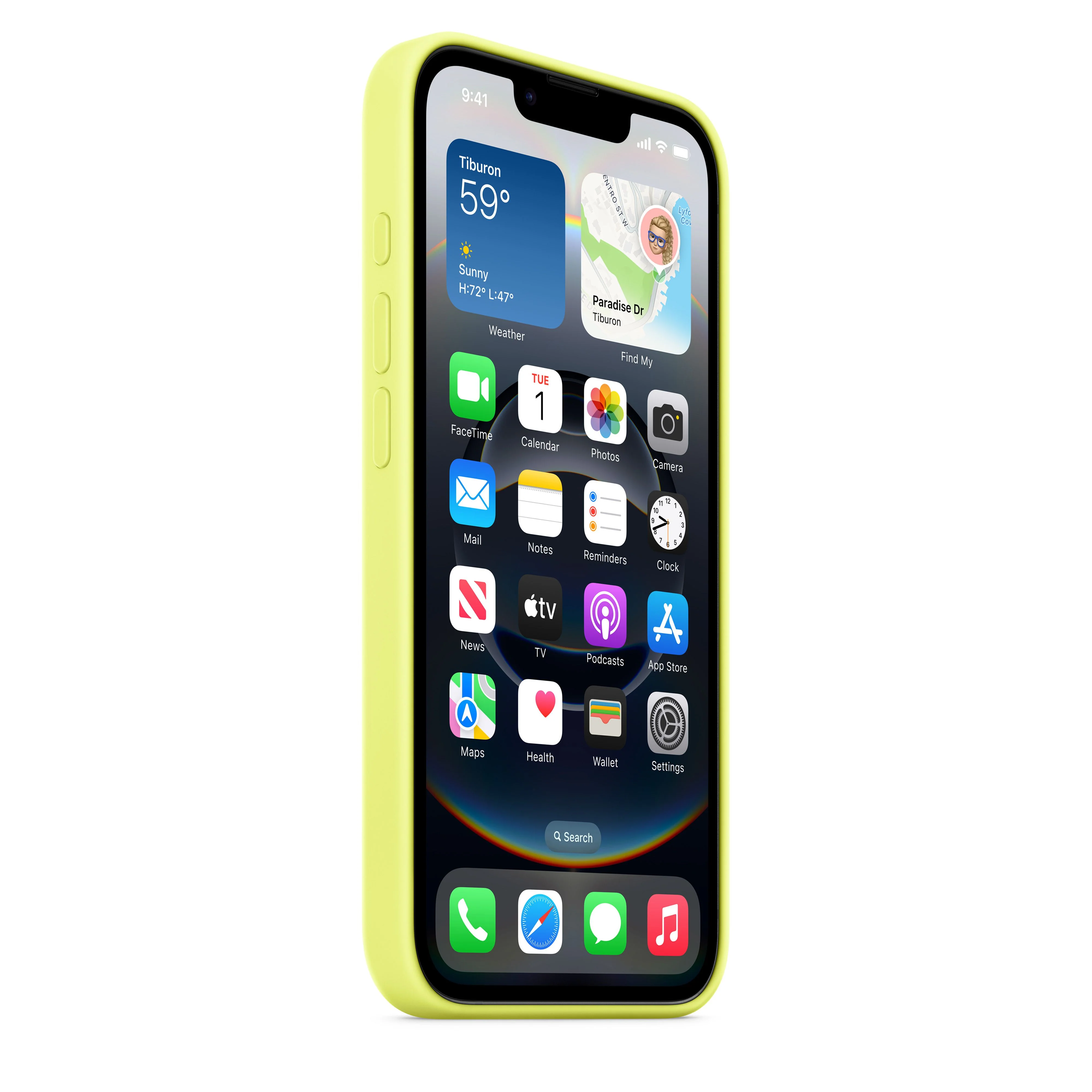 Apple Silikondeksel til iPhone 16e - Neongul - Image 3