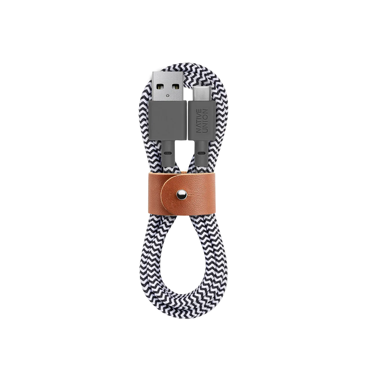 Native Union 1,2 m USB-A til USB-C Belt kabel - Zebrastripet