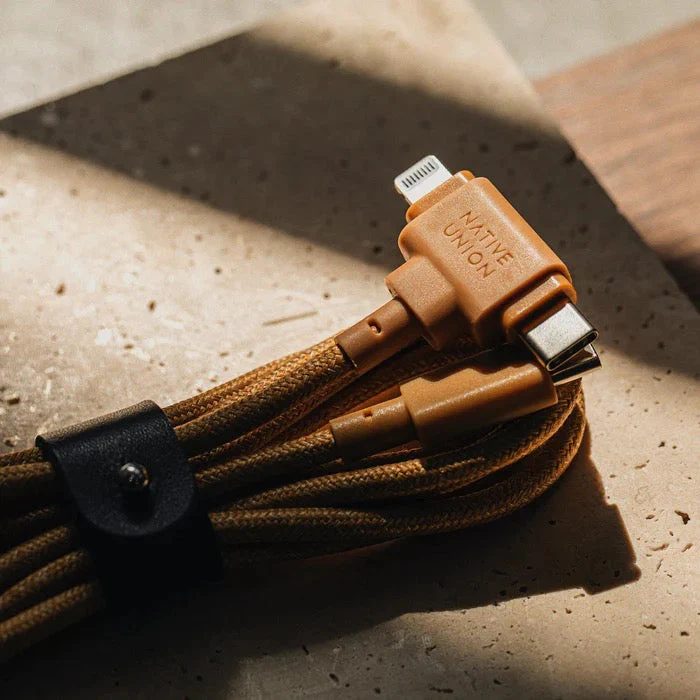 Native Union 1,5 m USB-C til USB-C/Lightning Belt Cable Duo Ladekabel - Kraft - Image 3