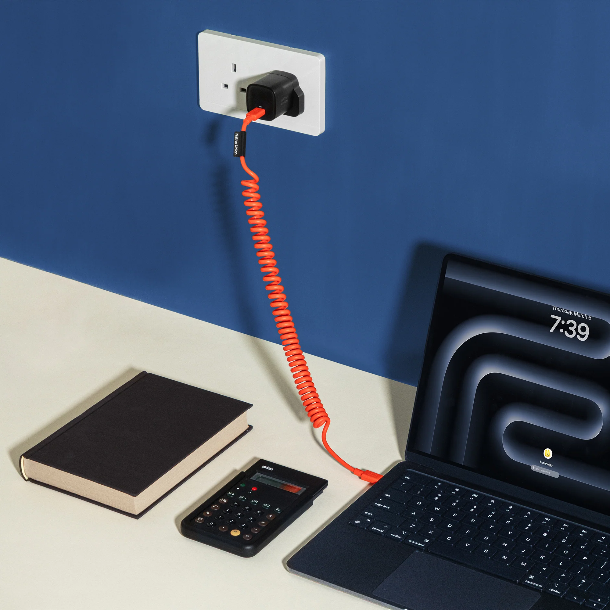 Native Union 2,4m Pop USB-C Ladekabel - Alarm Red - Image 2