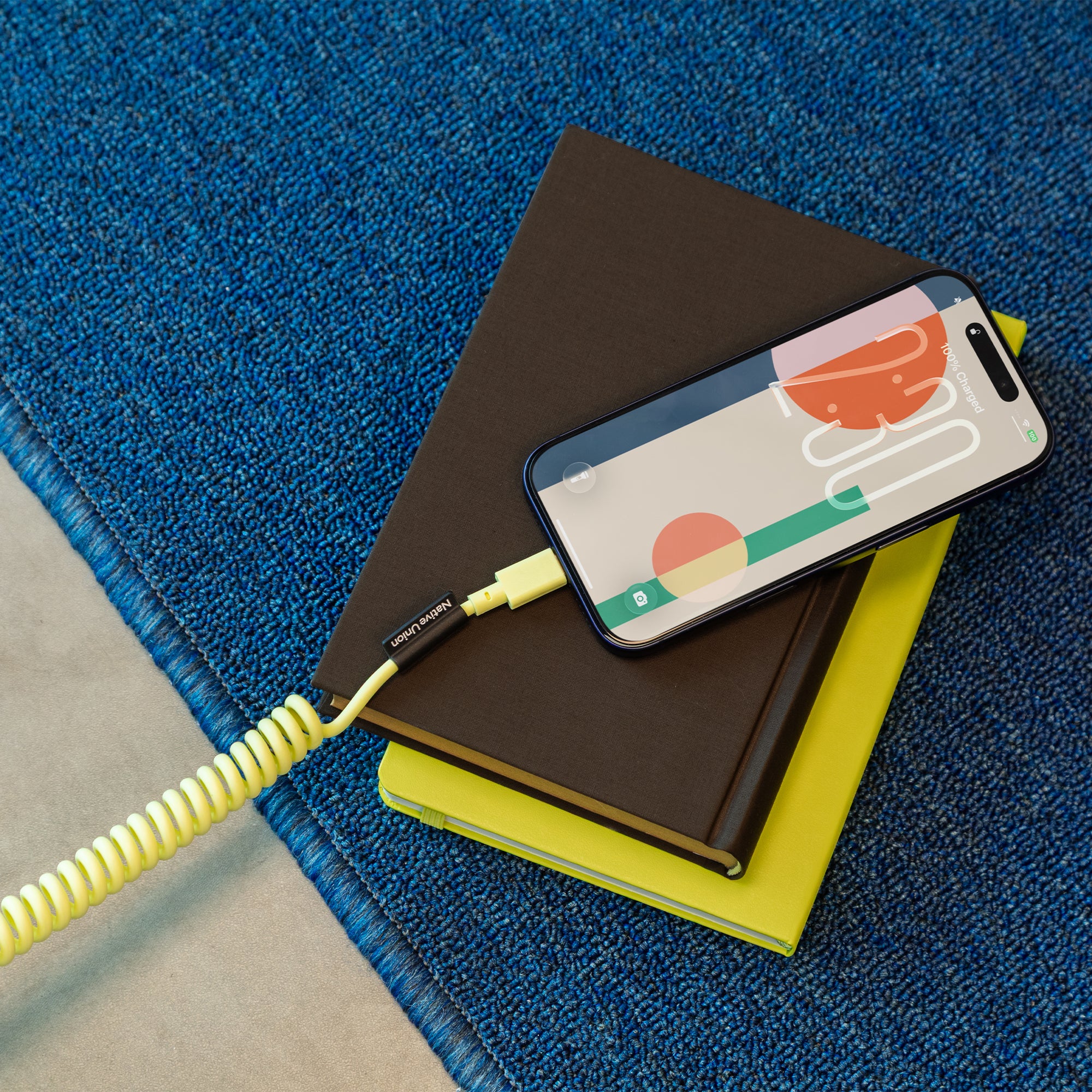 Native Union 2,4m Pop USB-C Ladekabel - Lemon - Image 2