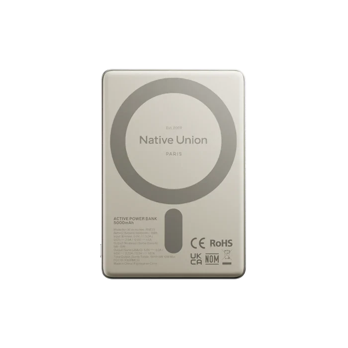 Native Union 5000 mAh Magnetisk Powerbank - Sandstone - Image 2