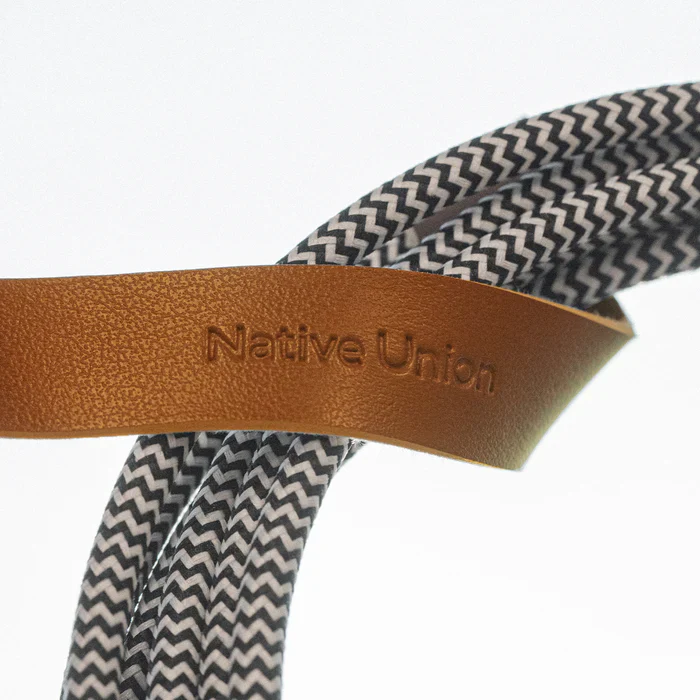 Native Union Belt USB-C til USB-C 3m Ladekabel 100W - Zebra - Image 2