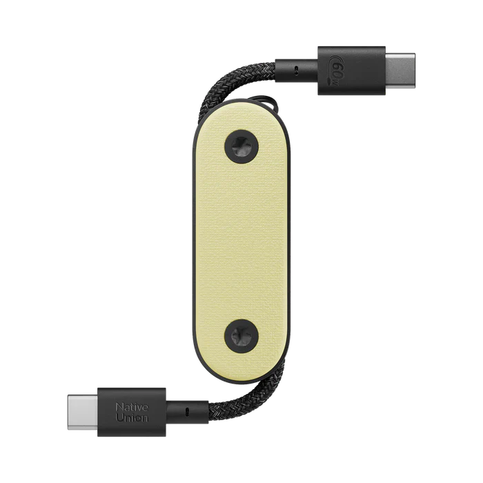 Native Union Pocket Cable USB-C til USB-C Ladekabel - Gul