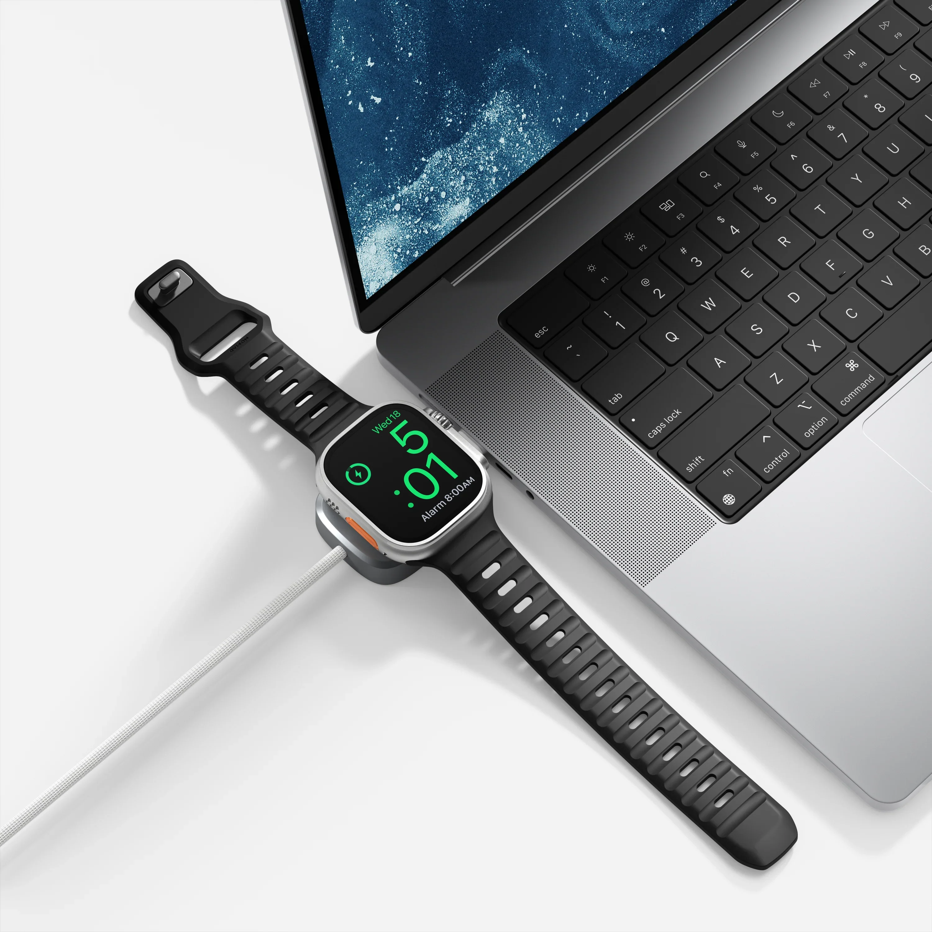 Nomad Universal USB-C Watch Ladekabel (1,5m) - Hvit - Image 3