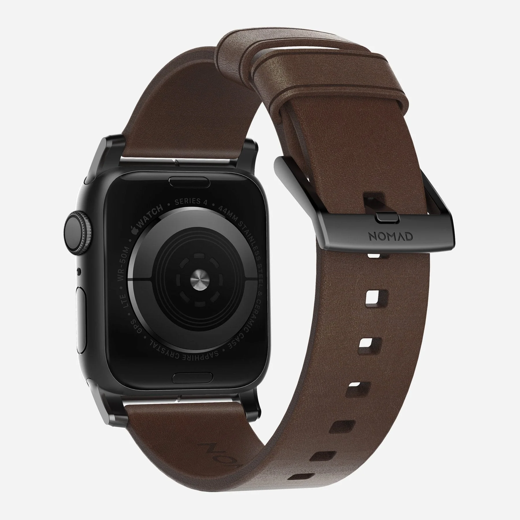 Nomad 42/41 mm Moderne Skinnrem med Svart Spenne - Brun - Image 2