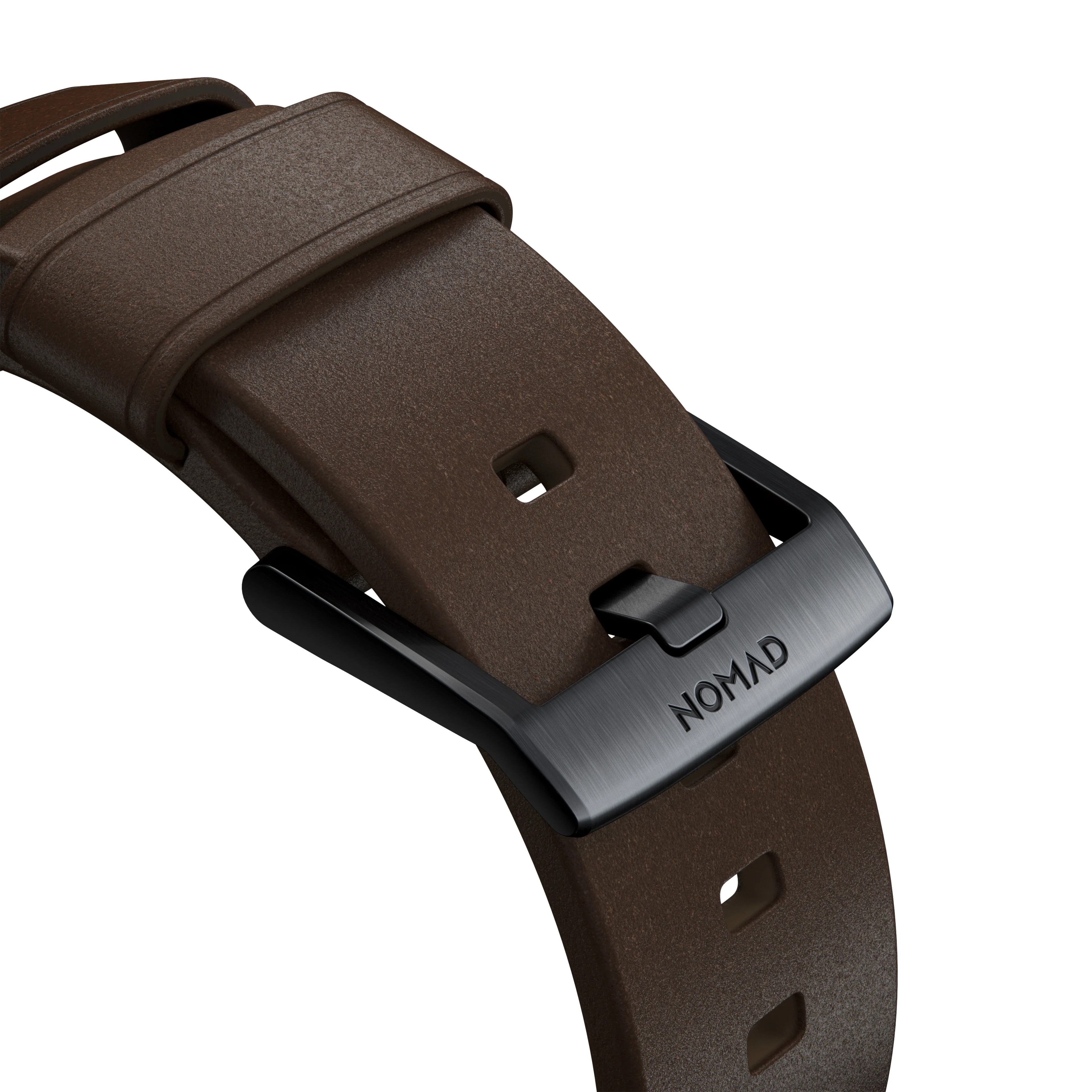 Nomad 49/46 mm Moderne Skinnrem med Svart Spenne - Brun - Image 3