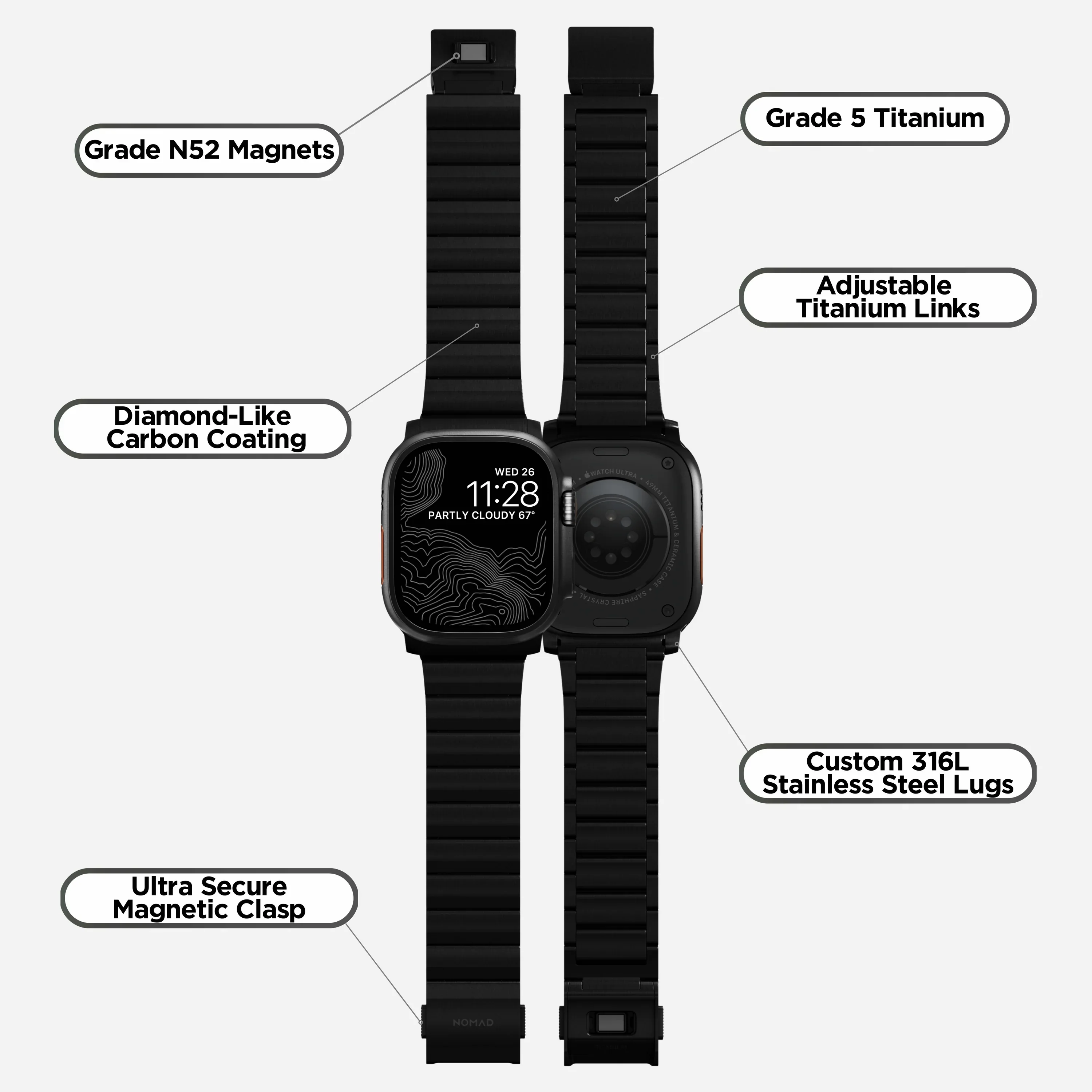 Nomad 49/46 mm Titanium reim V2 - Black - Image 5