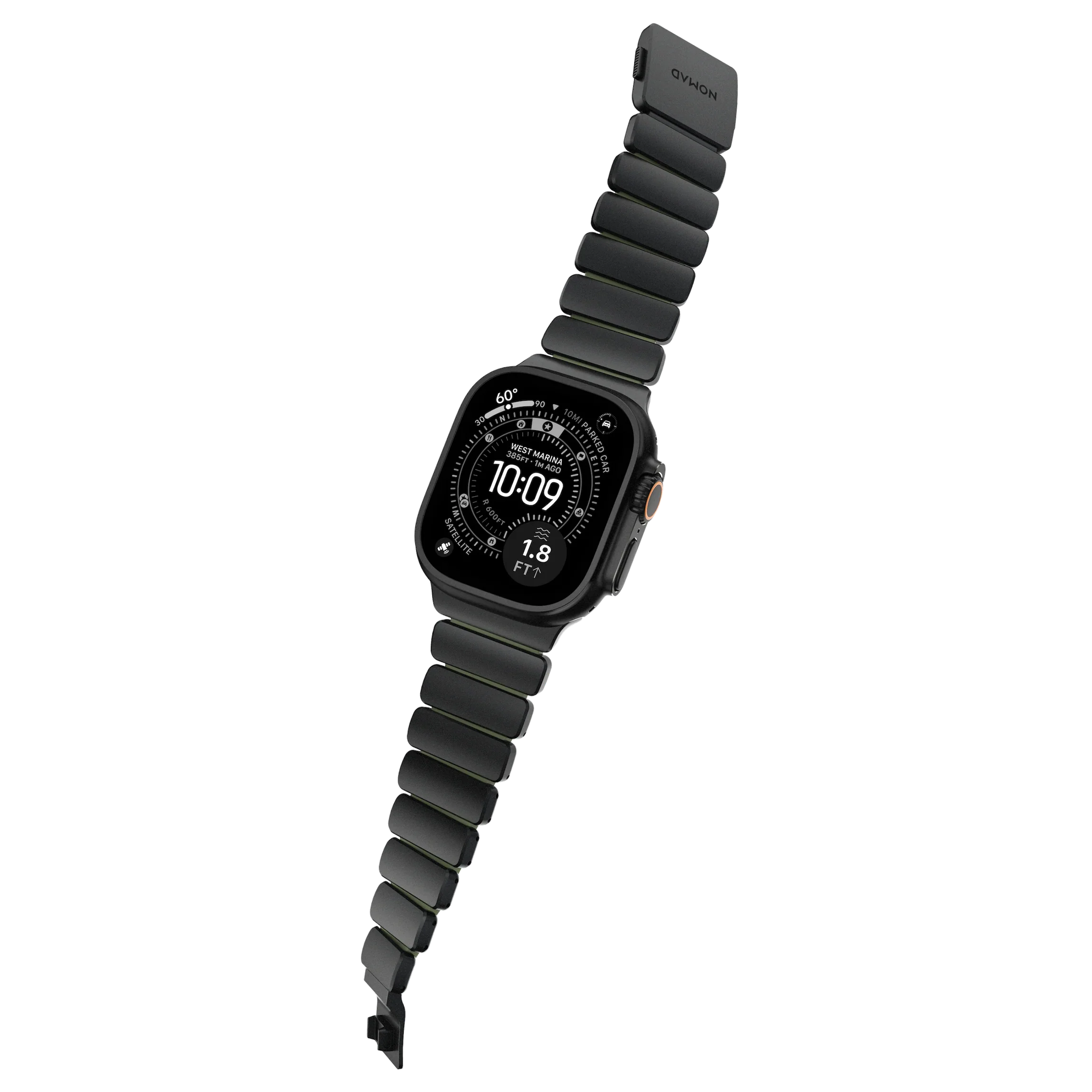 Nomad 49/46 mm Stratos Band Reim - Black Titanium/Forest - Image 4