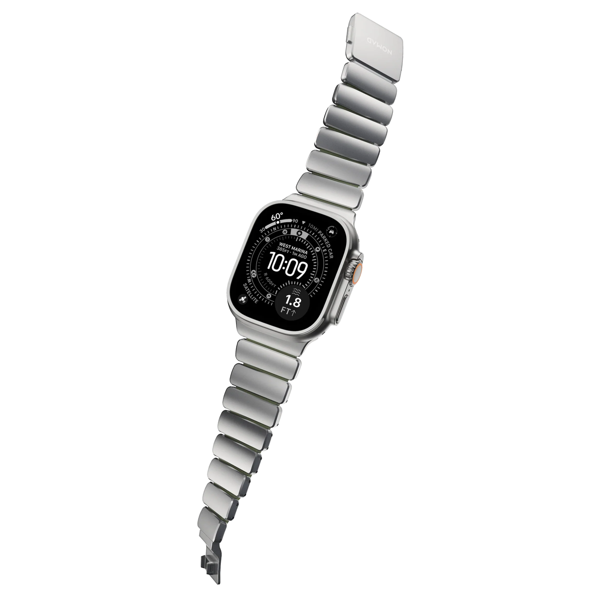 Nomad 49/46 mm Stratos Band Reim - Natural Titanium/Forest - Image 4