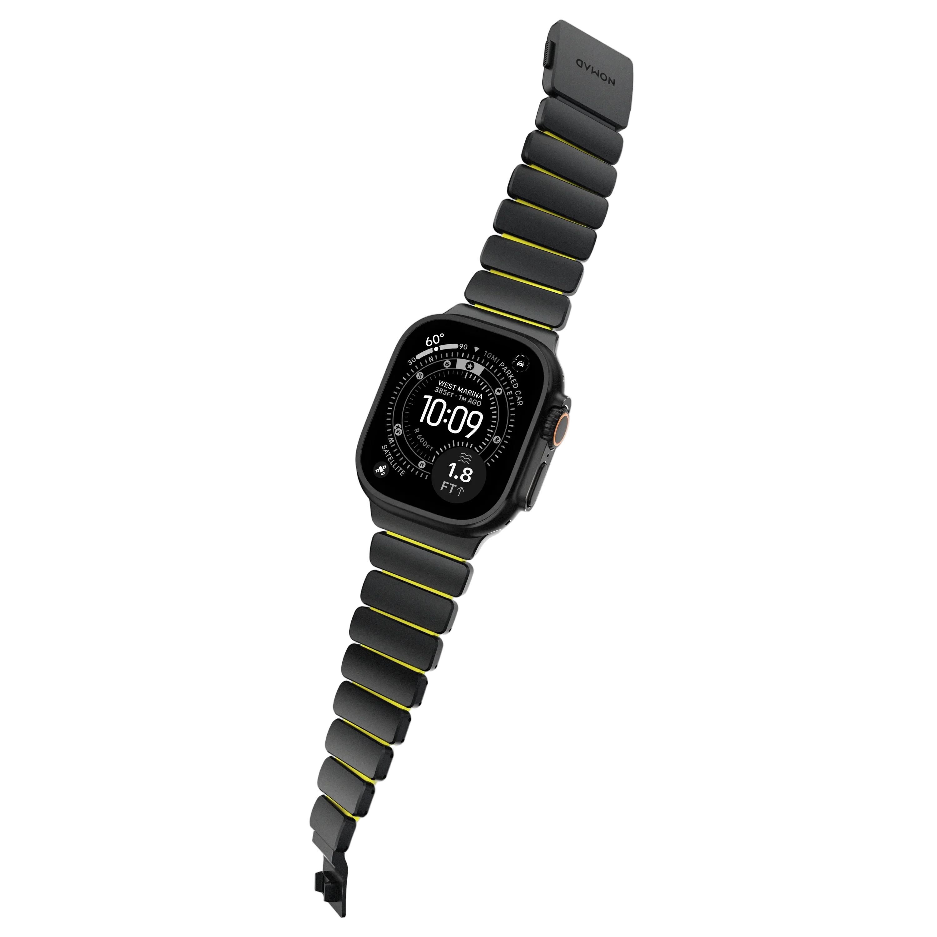 Nomad 49/46 mm Stratos Band Reim - Black Titanium/Volt - Image 4