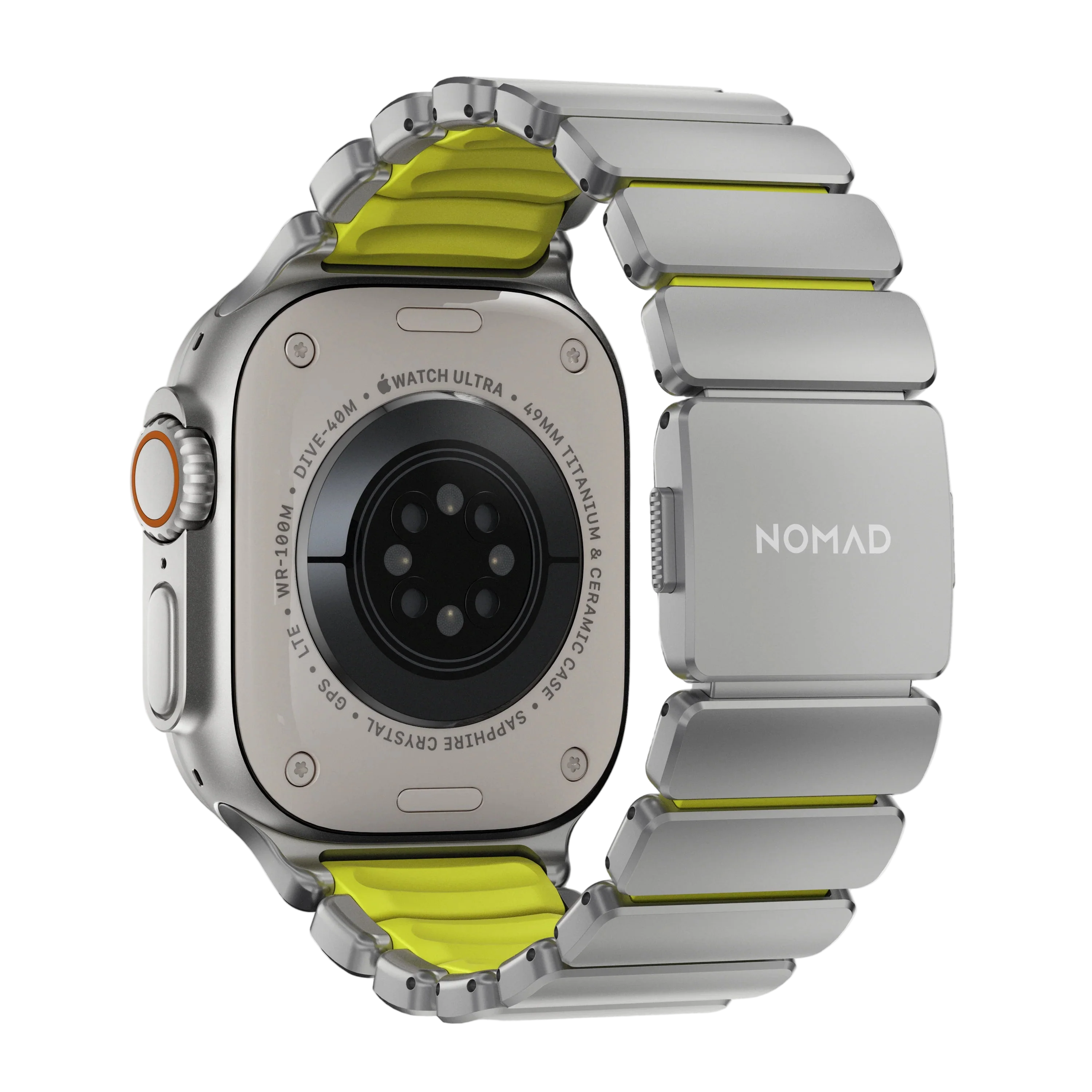 Nomad 49/46 mm Stratos Band Reim - Natural Titanium/Volt - Image 2