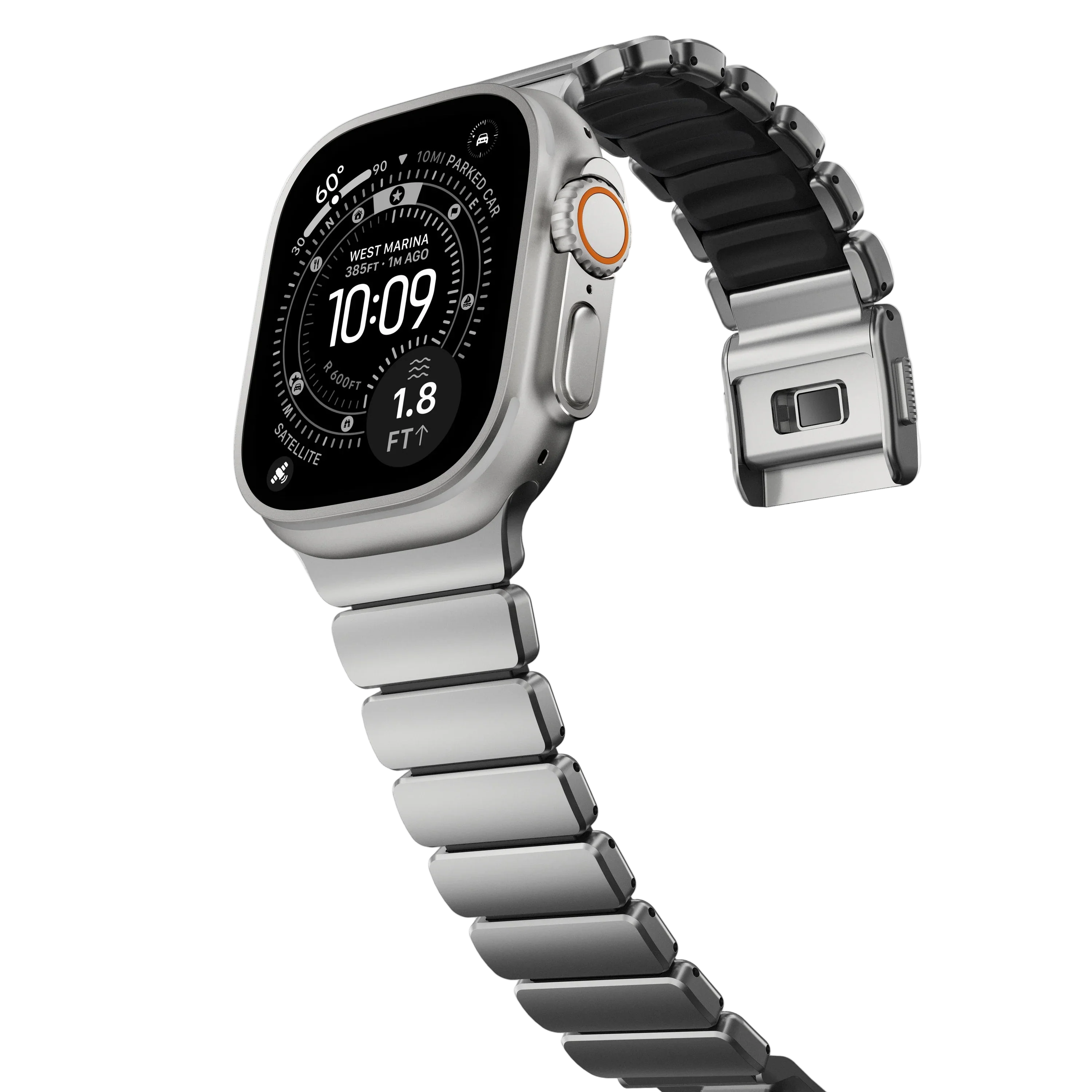 Nomad 49/46 mm Stratos Band Reim - Natural Titanium/Black - Image 3
