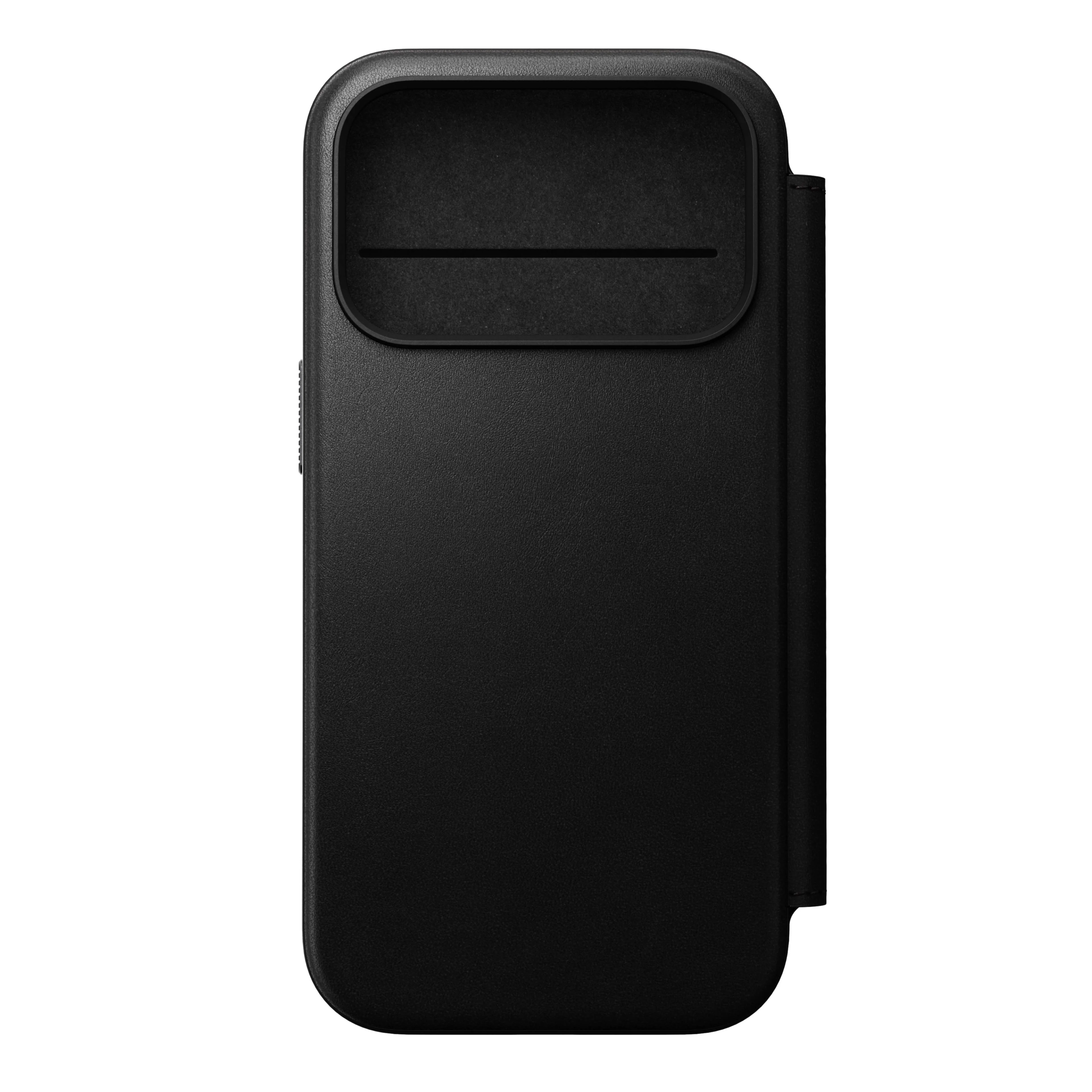 Nomad Lommebokdeksel i skinn med MagSafe til iPhone 17 Pro - Svart