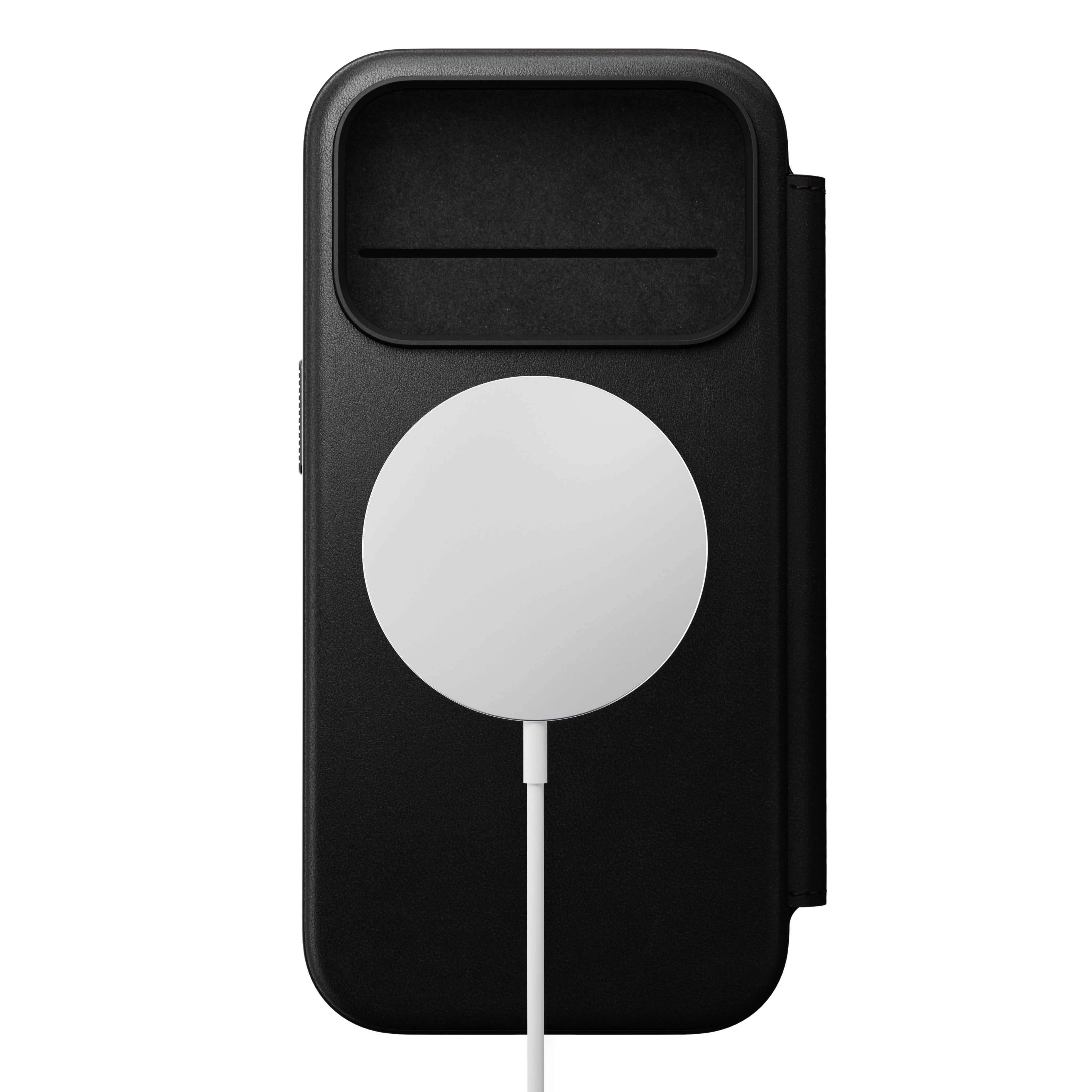 Nomad Lommebokdeksel i skinn med MagSafe til iPhone 17 Pro - Svart - Image 2