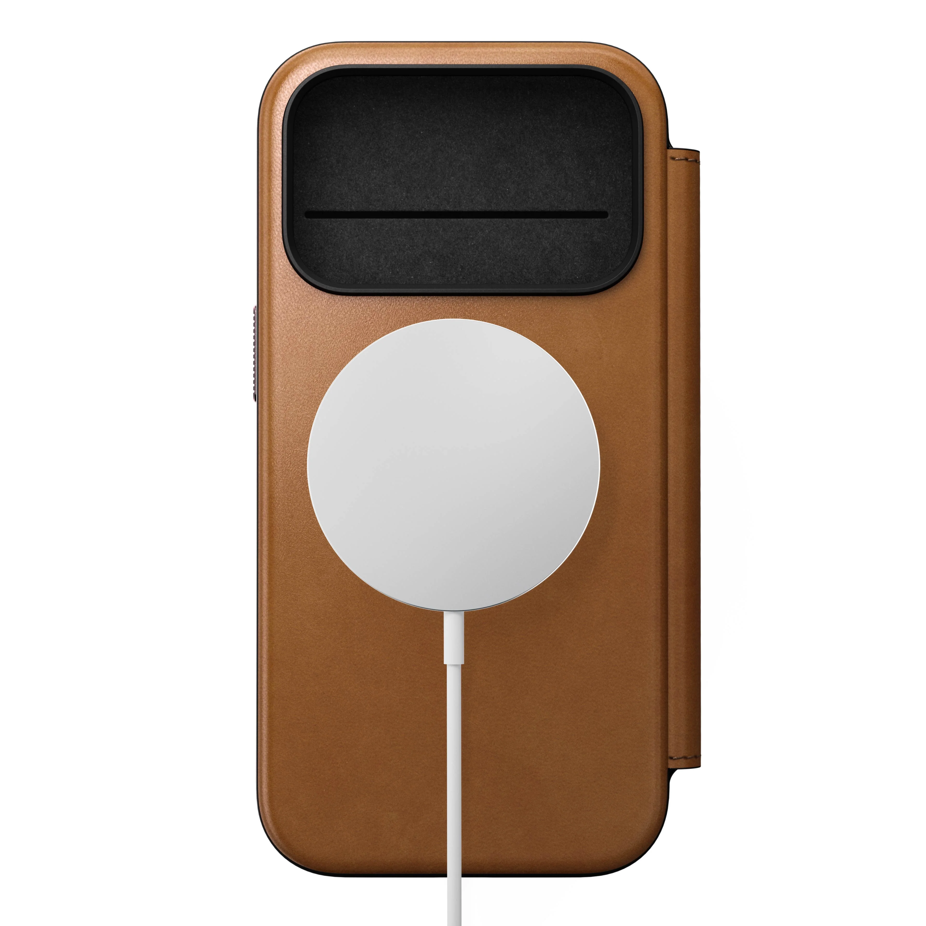 Nomad Lommebokdeksel i skinn med MagSafe til iPhone 17 Pro - Tan - Image 2
